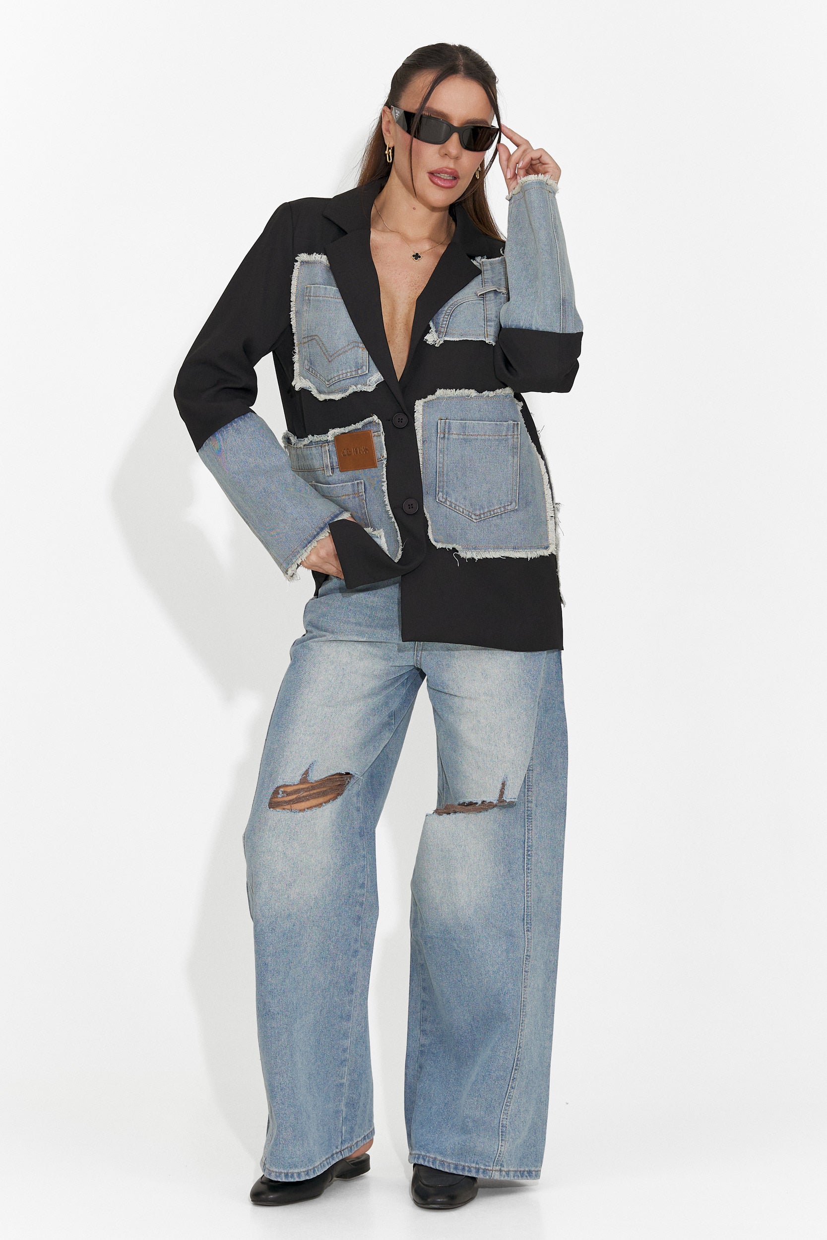 Codzienne niebieskie jeansy dla kobiet Calora Bogas