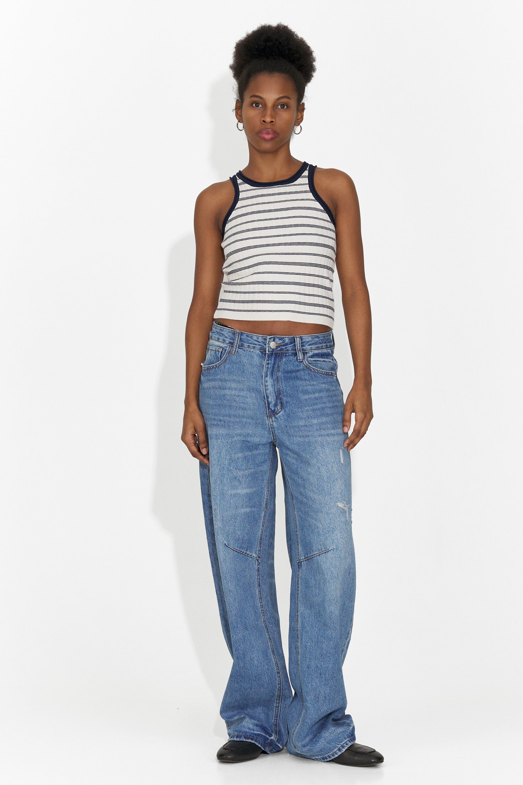 Luźne niebieskie dżinsy dla kobiet Hanina Bogas