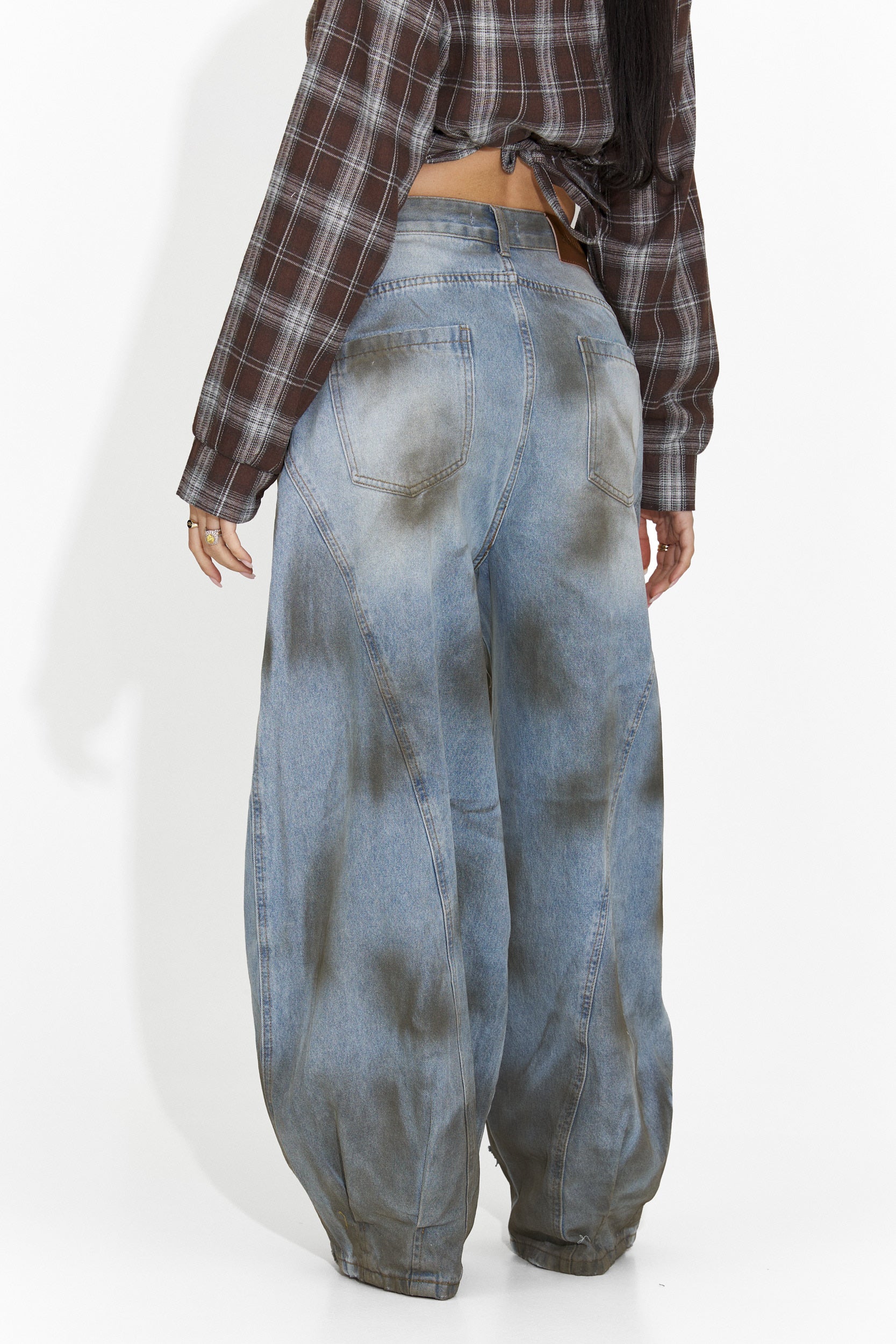 Casualowe Niebieskie Damskie Jeansy Panoma Bogas