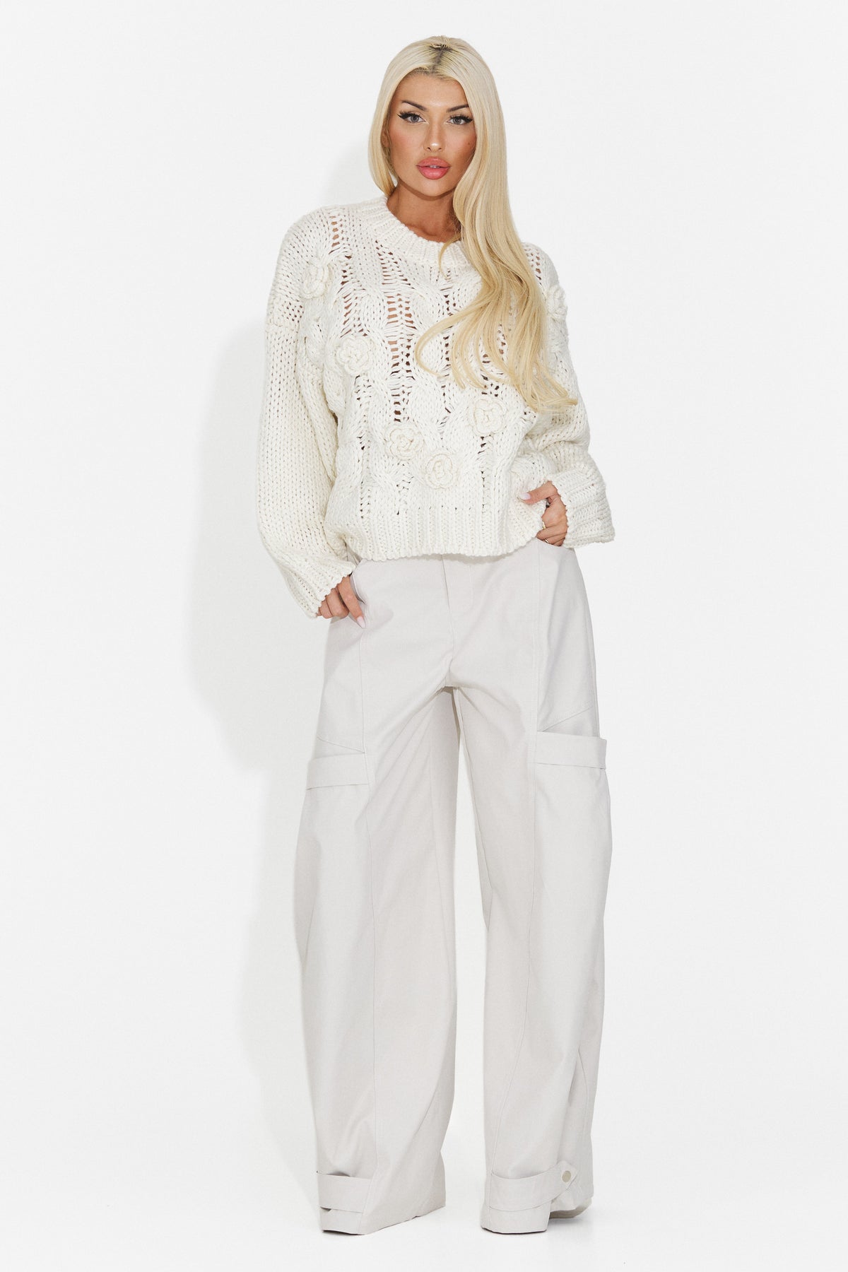 Bluza casual alba Elsyia Bogas