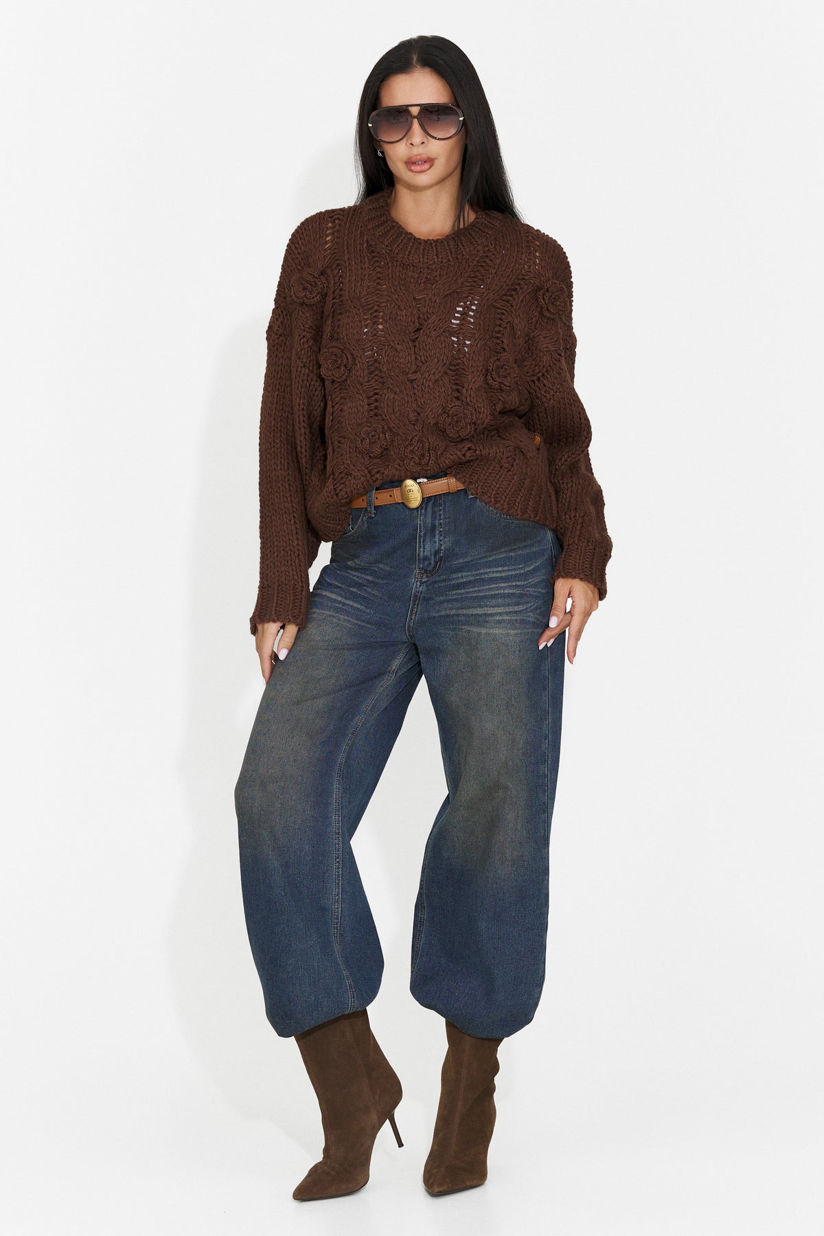 Bluza casual maro Elsyia Bogas