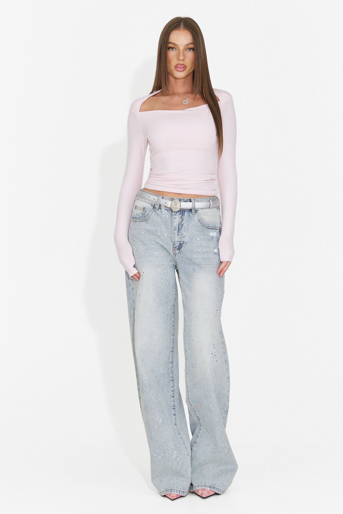 Bluza casual roz Hyznira Bogas