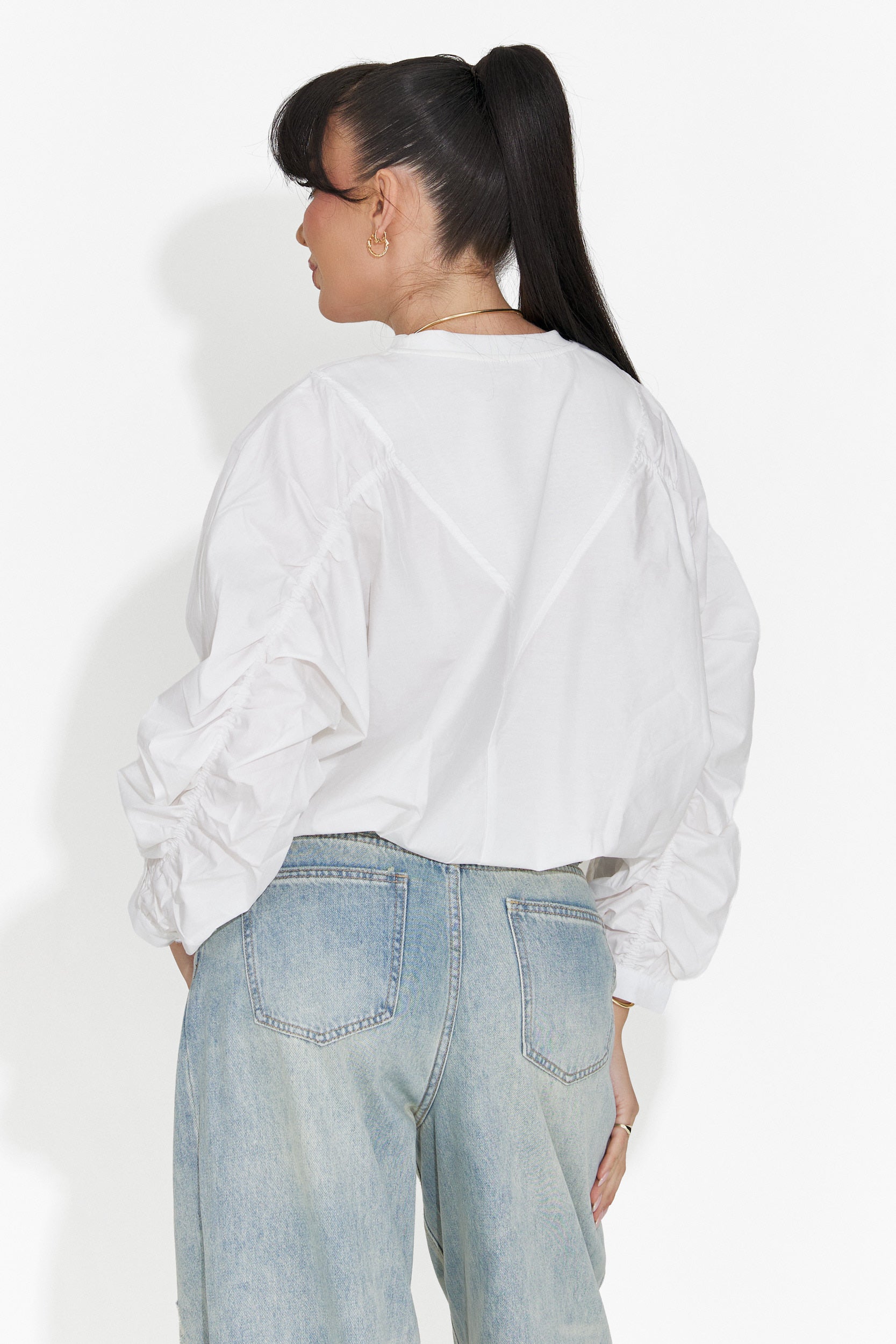 Casualowa Biała Bluzka Damska Donelia Bogas