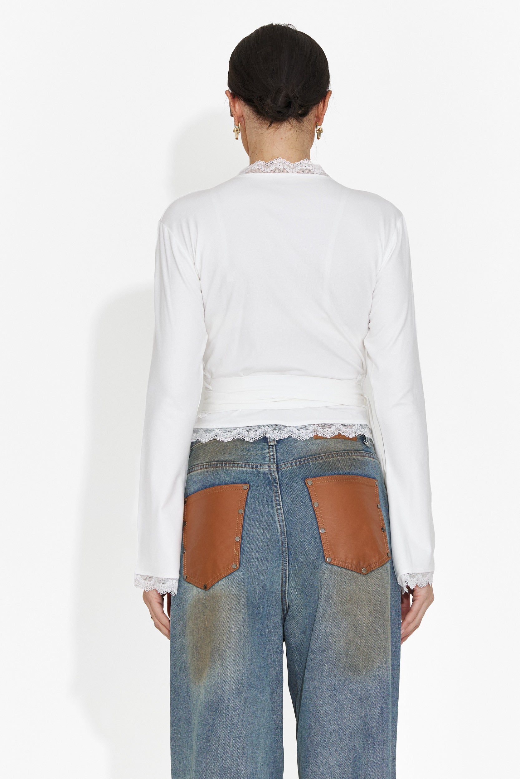 Zaneta Bogas Casualna Biała Bluzka Damska