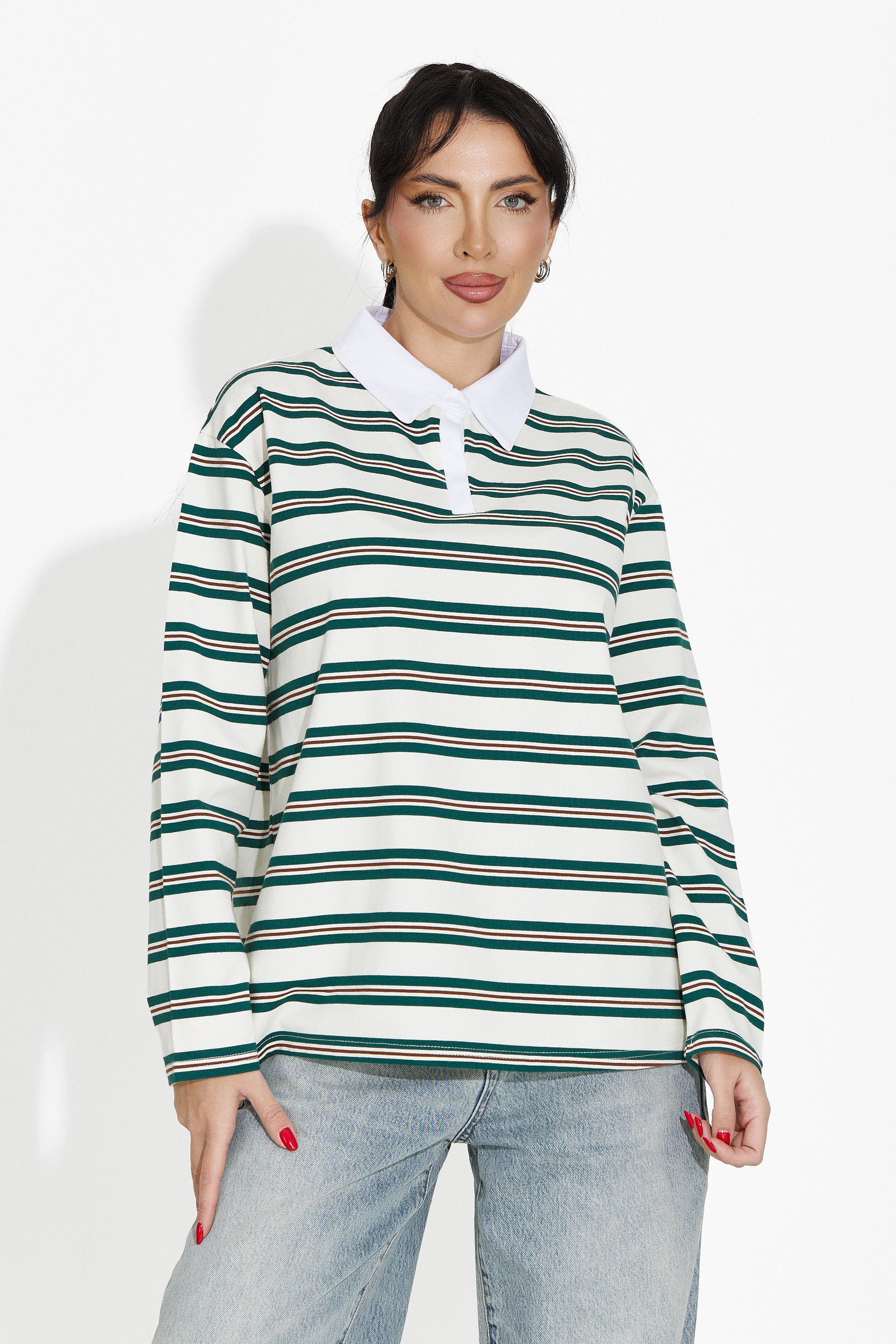 Swobodna beżowa bluzka damska Paloma Bogas