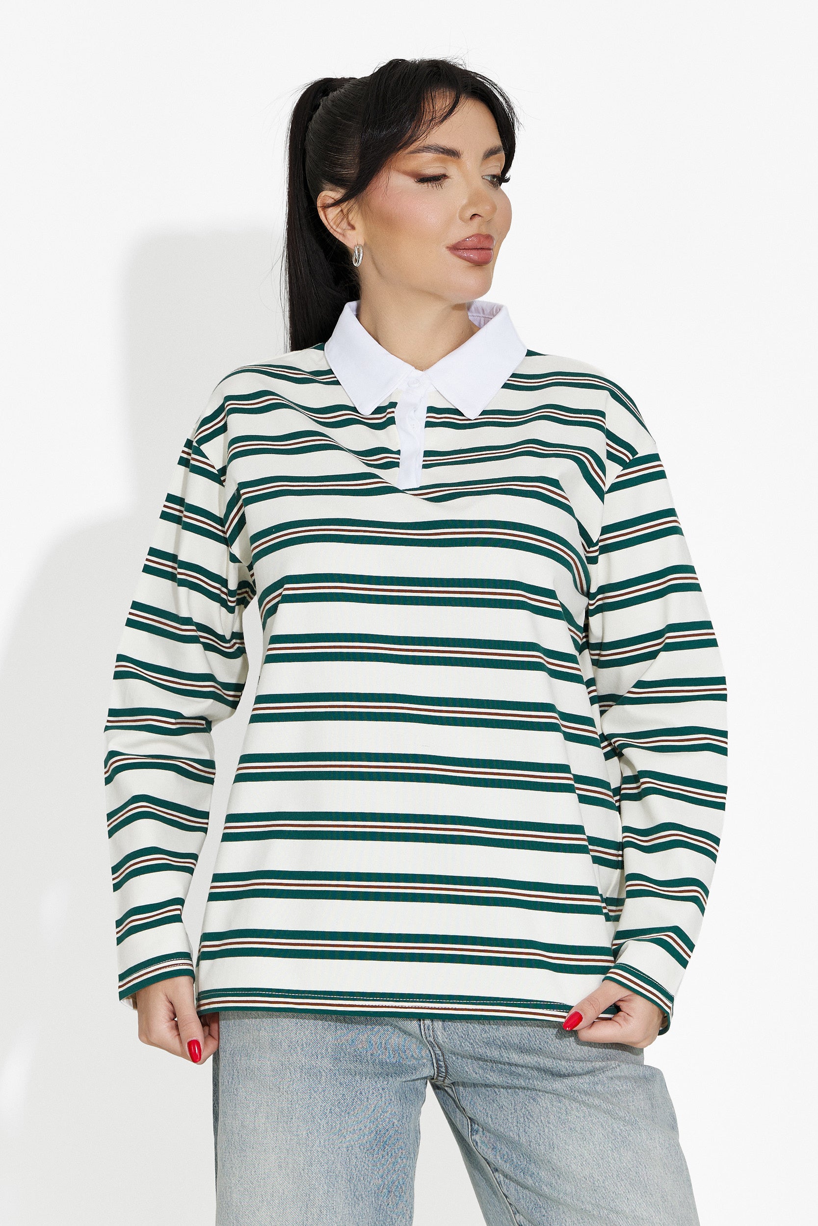 Swobodna beżowa bluzka damska Paloma Bogas