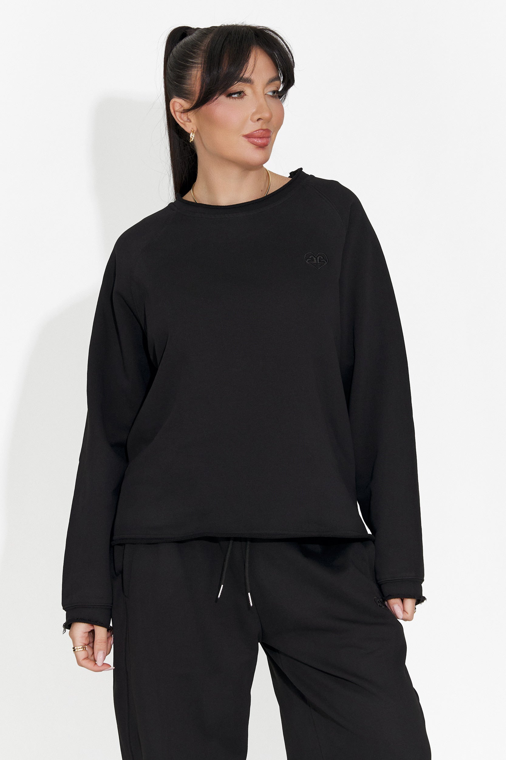 Kasualna Czarna Bluzka dla Kobiet Kapia Bogas