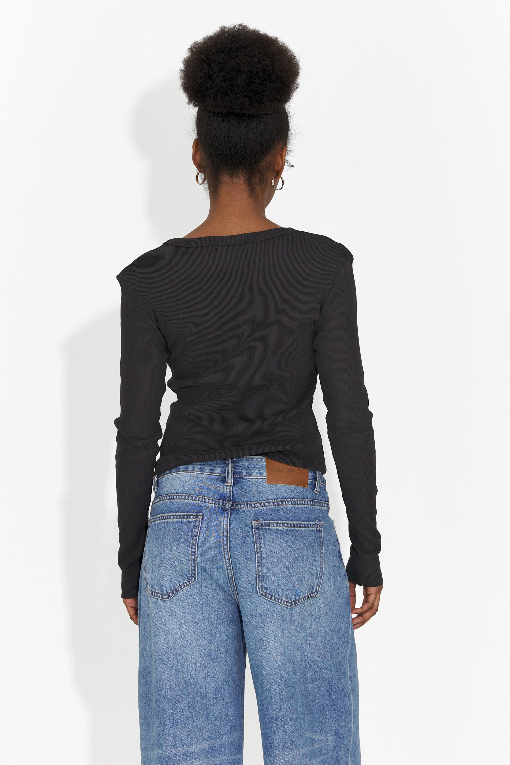 Roxana Bogas Casualna Czarna Bluzka Damska