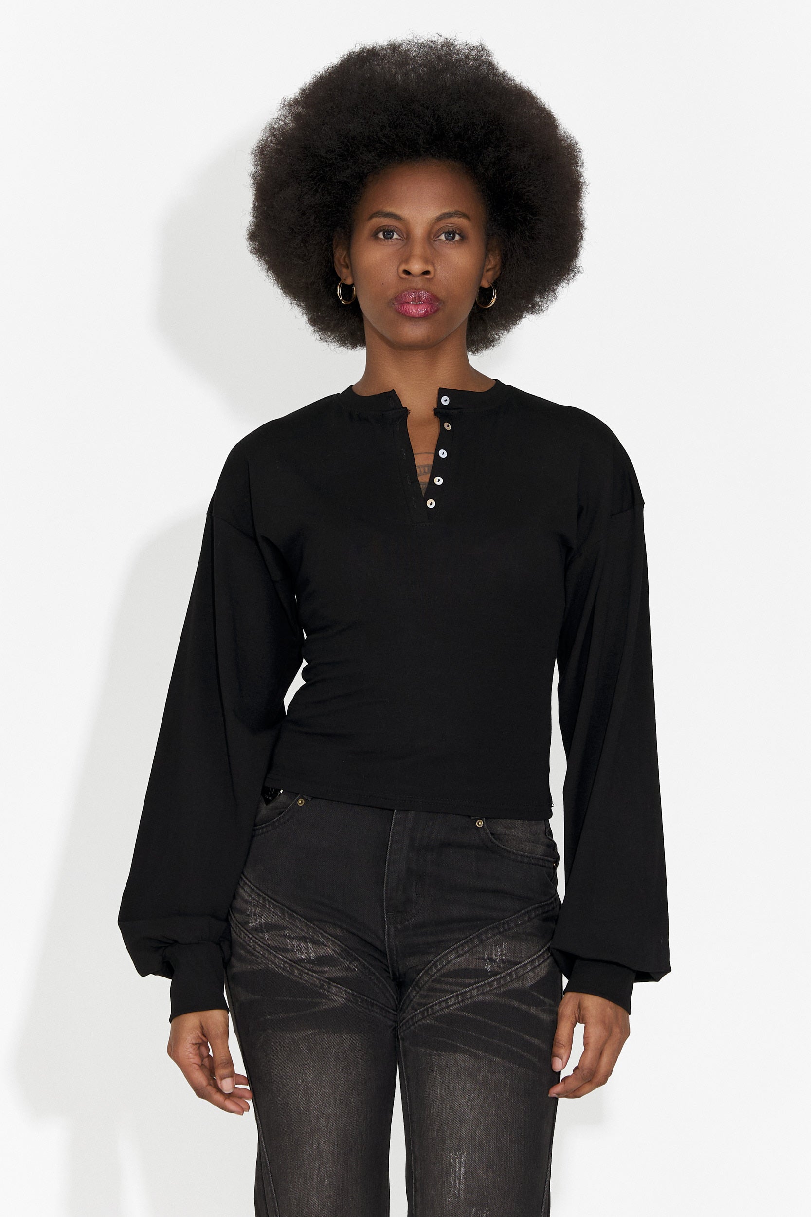 Tivora Bogas Casualna Czarna Bluzka dla Kobiet