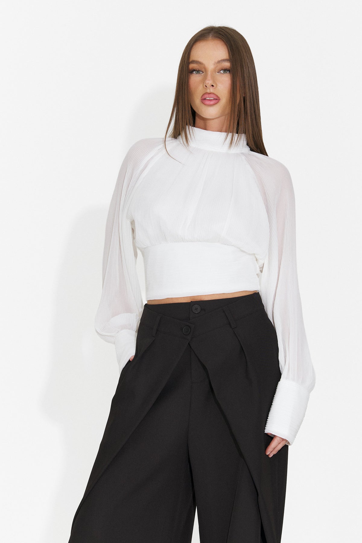 Bluza eleganta alba Zvauiza Bogas