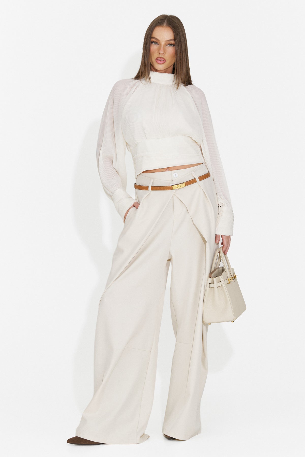Bluza eleganta bej Zvauiza Bogas
