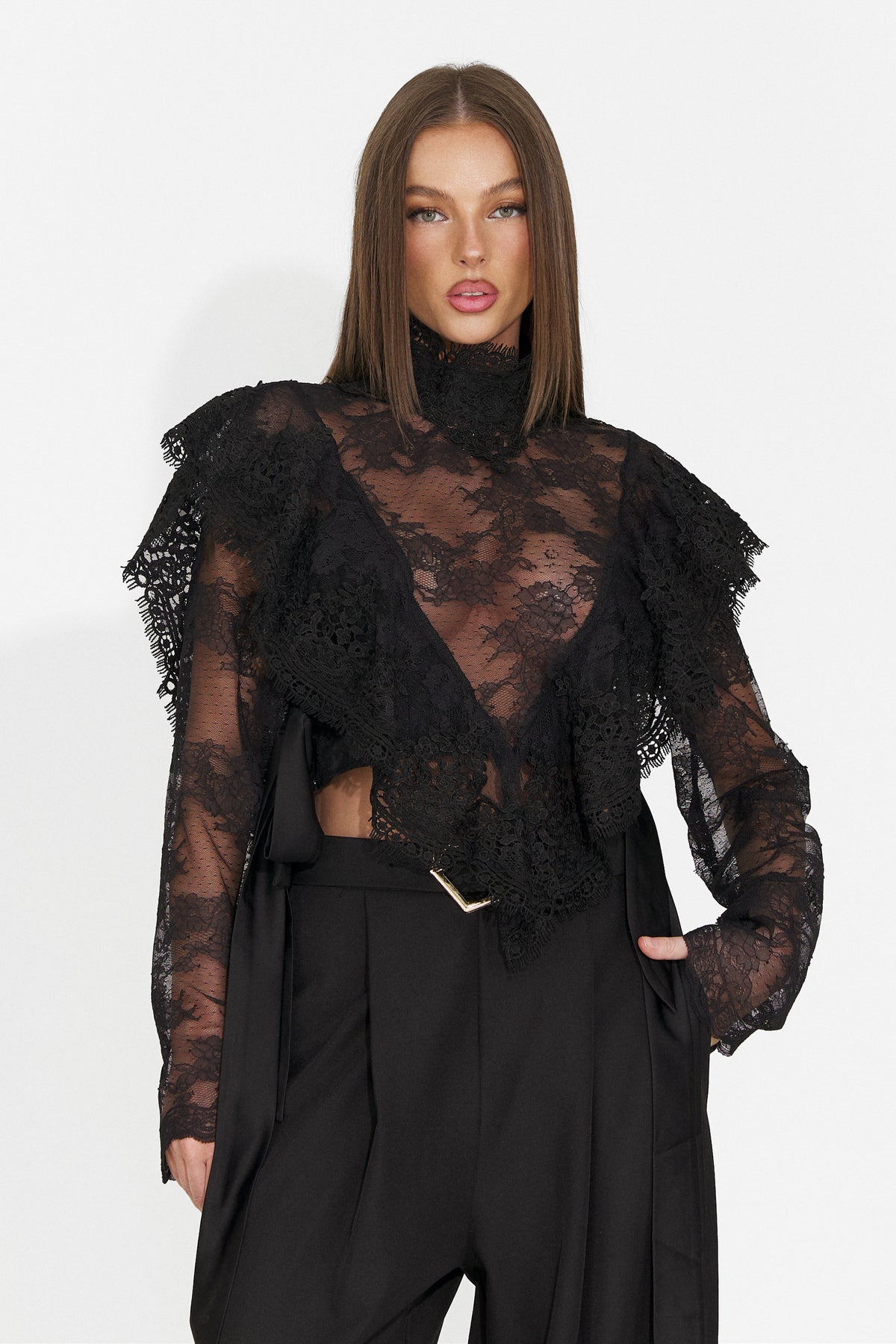 Bluza eleganta neagra Glusiraura Bogas