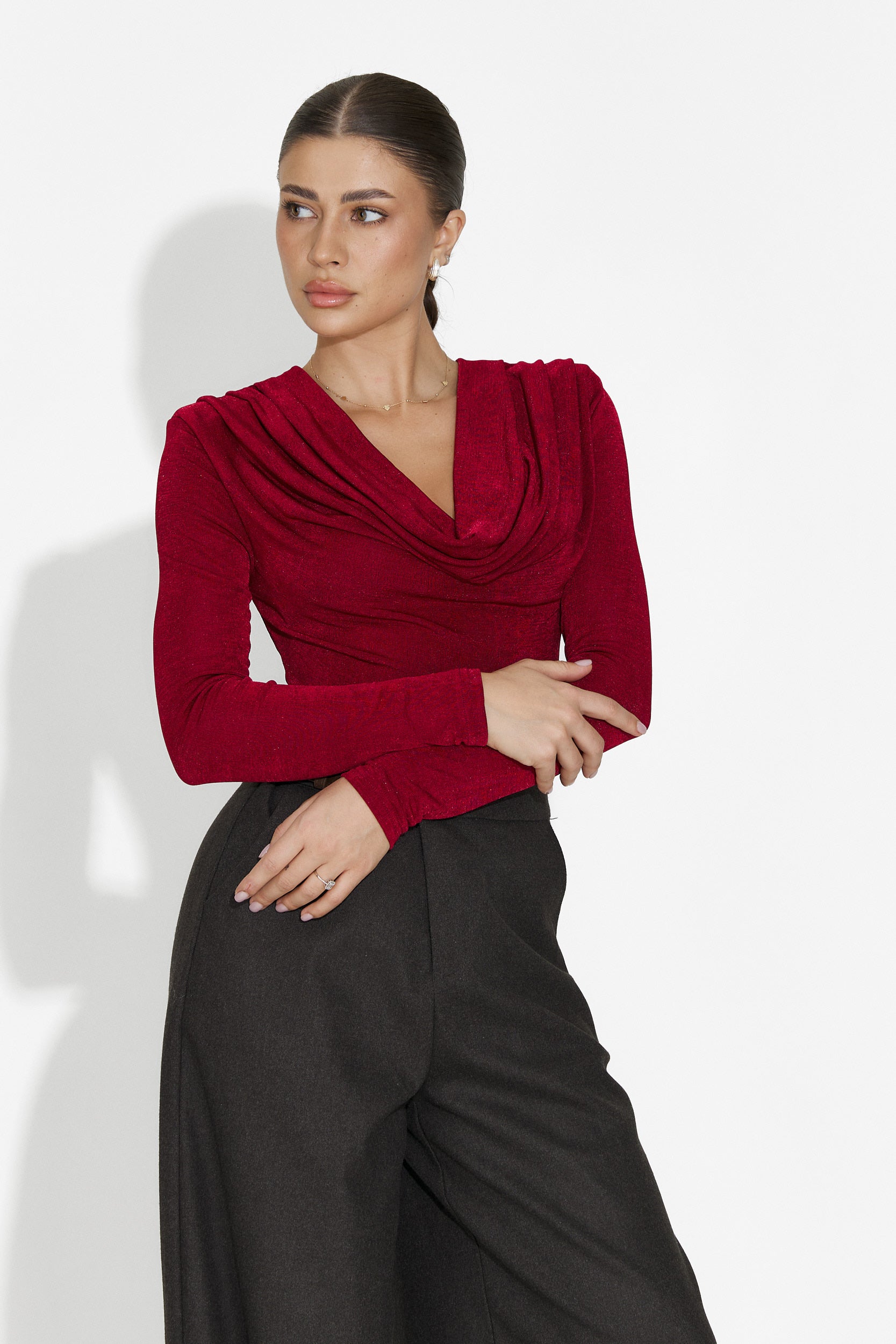 Elegancki Czerwony Body dla Kobiet z Sikady Bogas