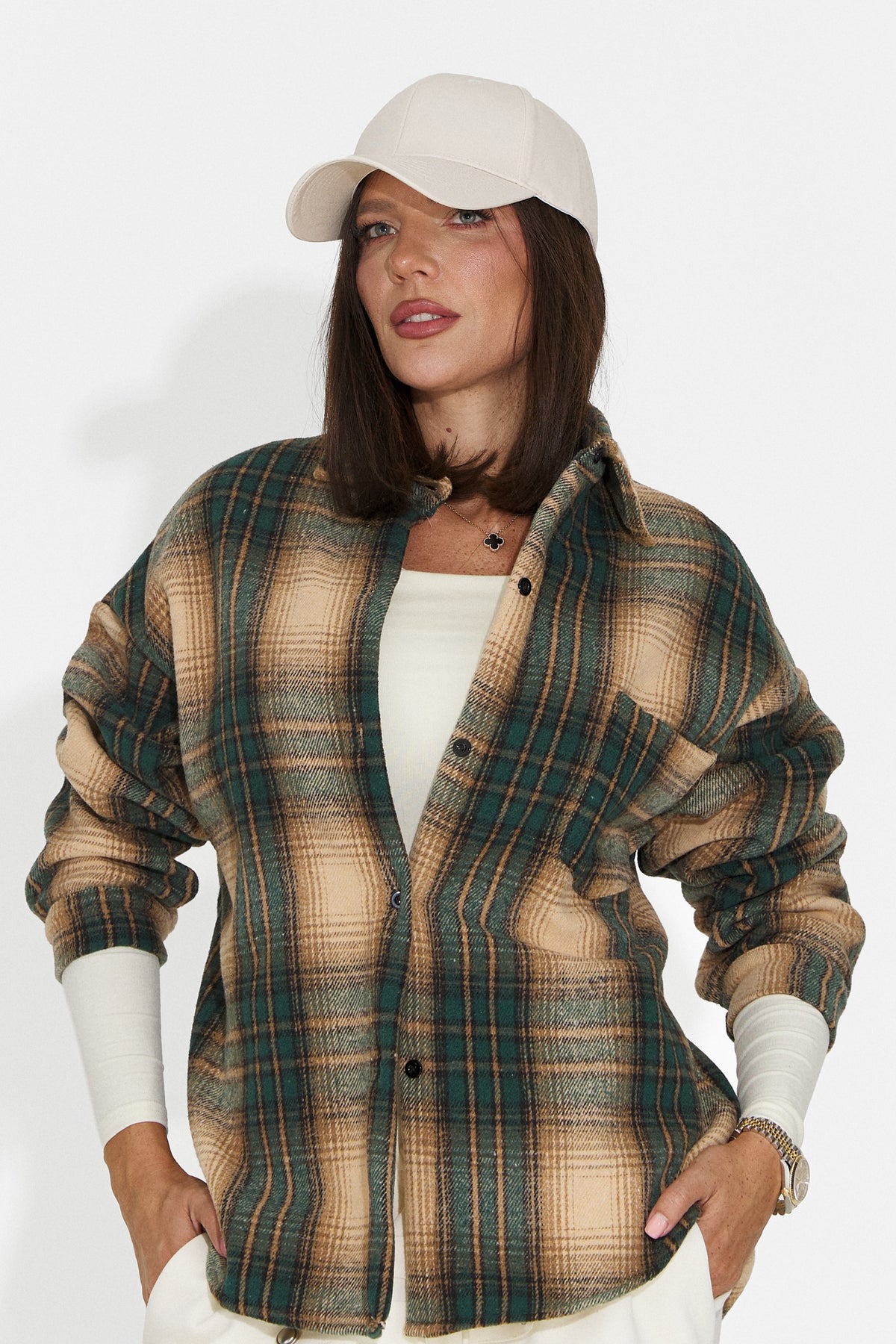 Camasa casual verde inchis Jesitova Bogas