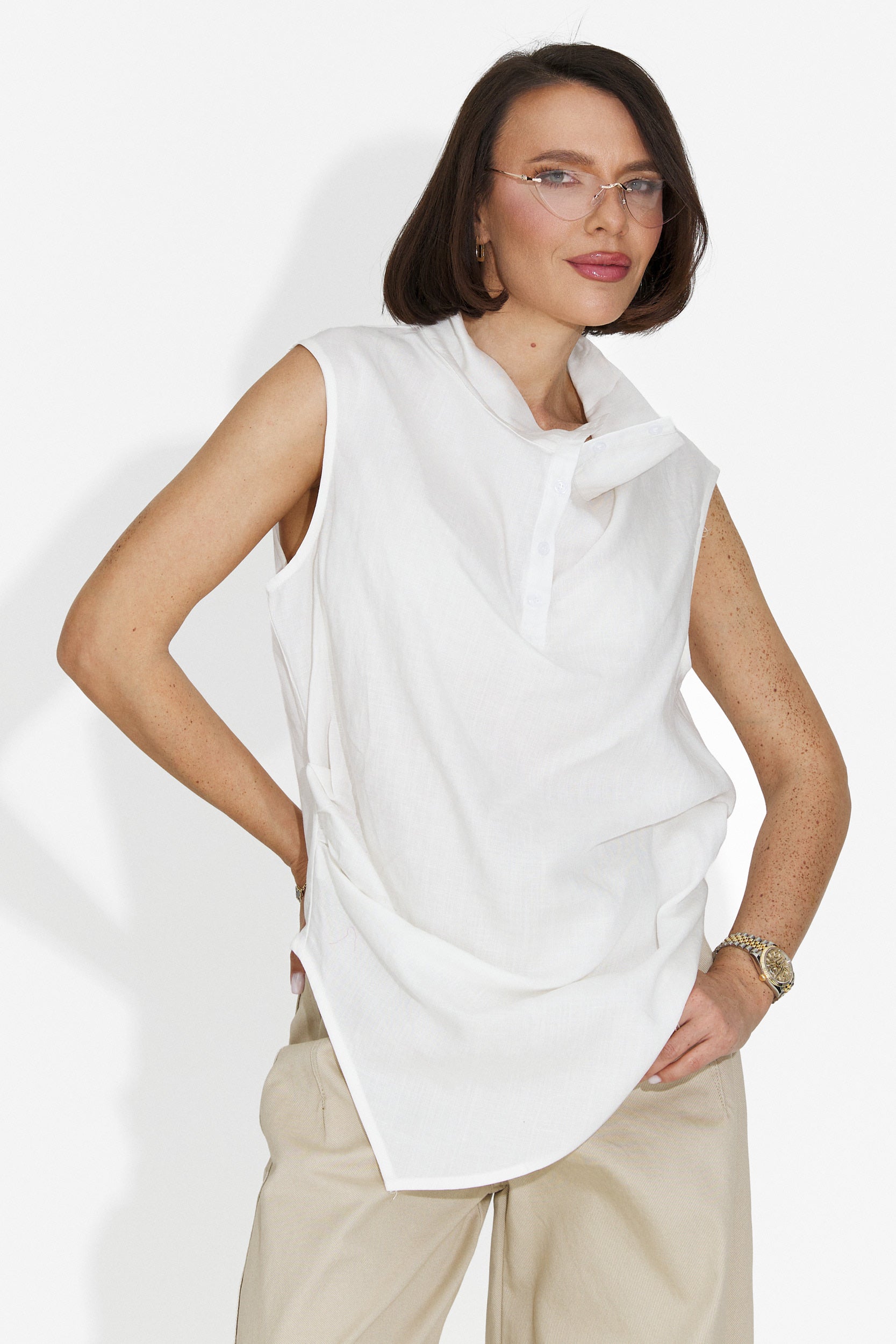 Camasa dama casual alba Notario Bogas