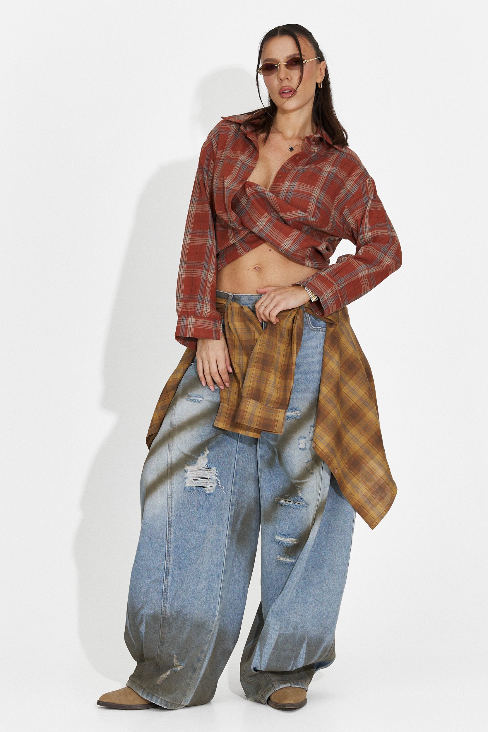 Camasa dama casual caramiziu Barcely Bogas