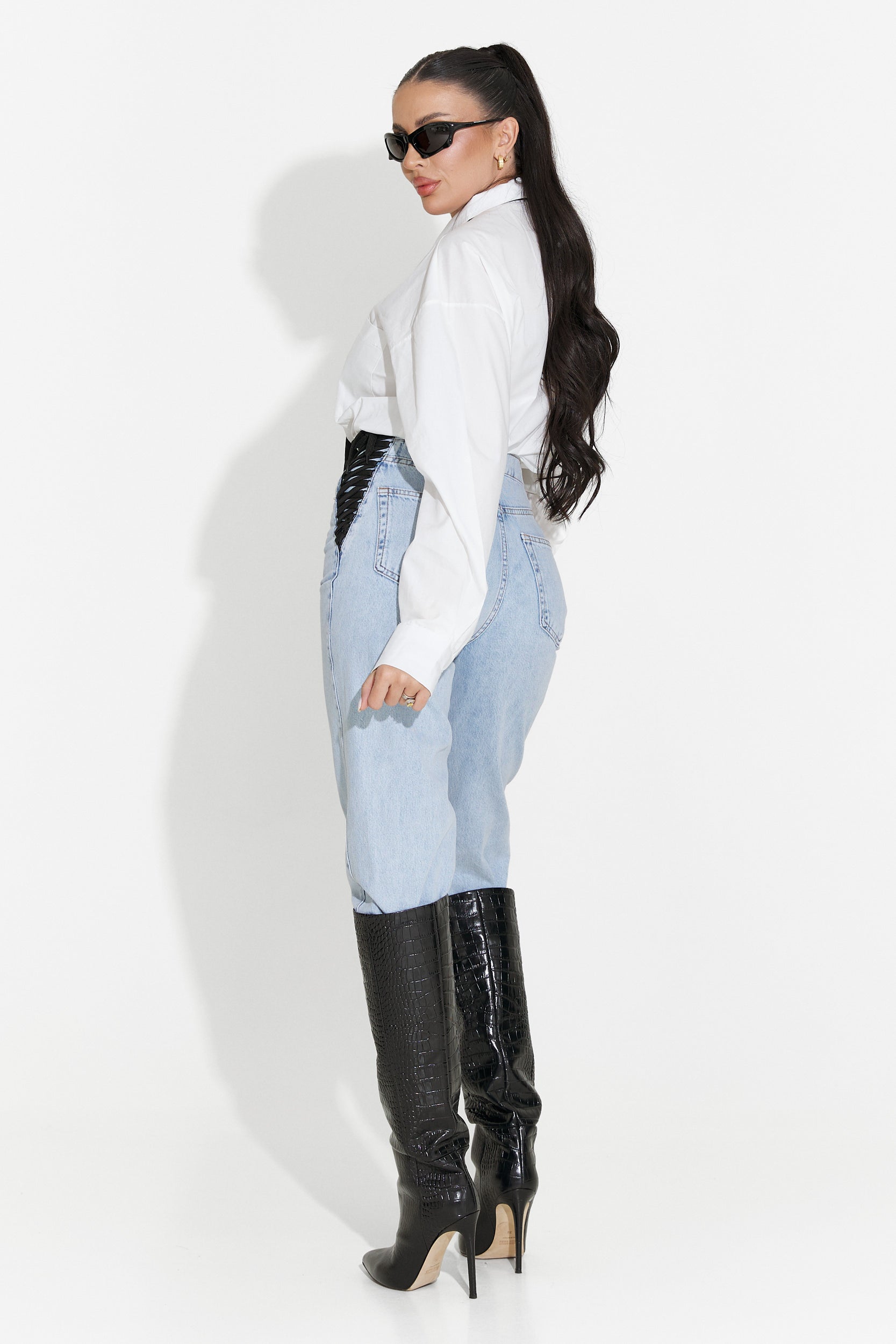 Elegancka Biała Bluzka Damska Nivora Bogas