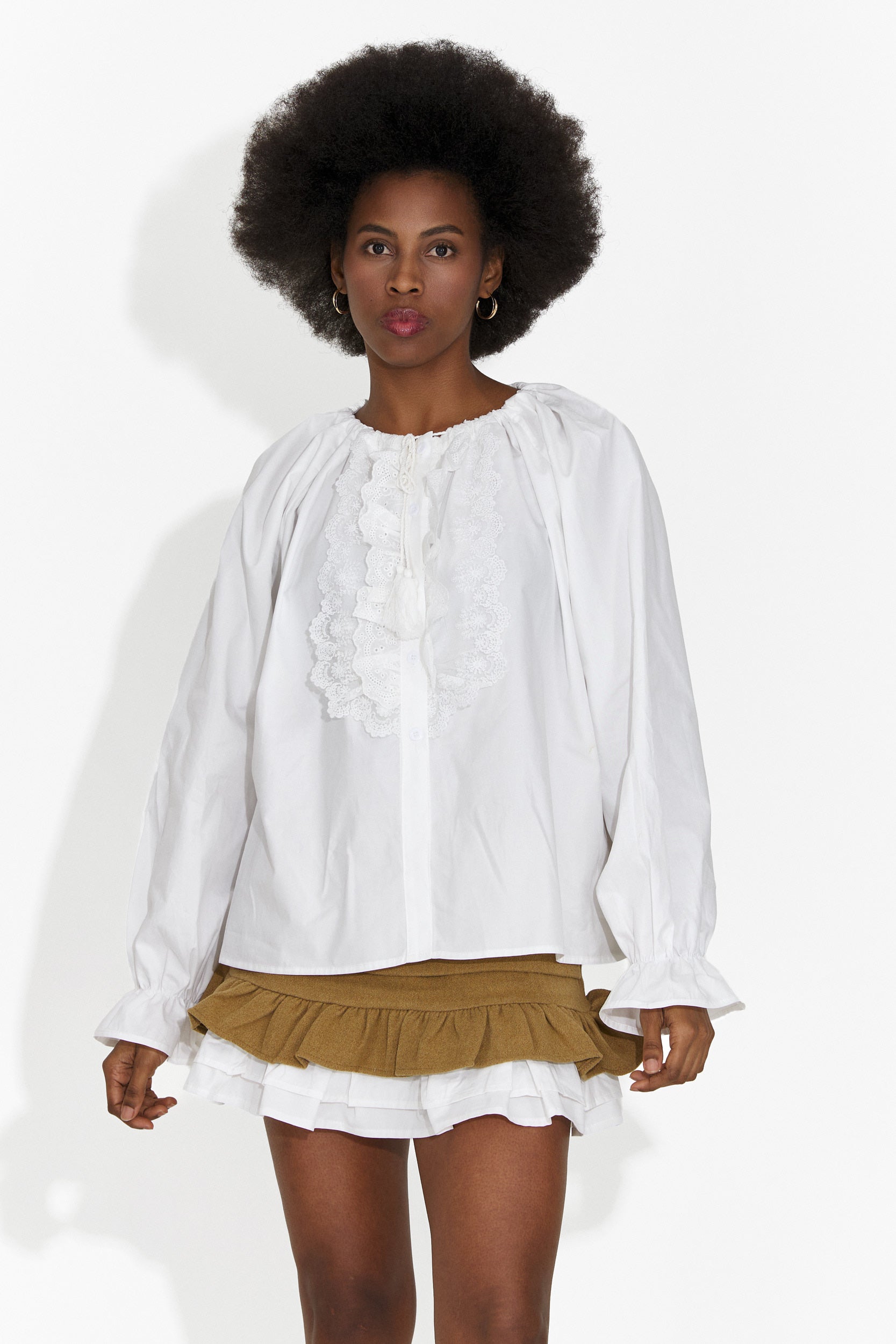 Elegancka Biała Koszula Damska Zeneda Bogas