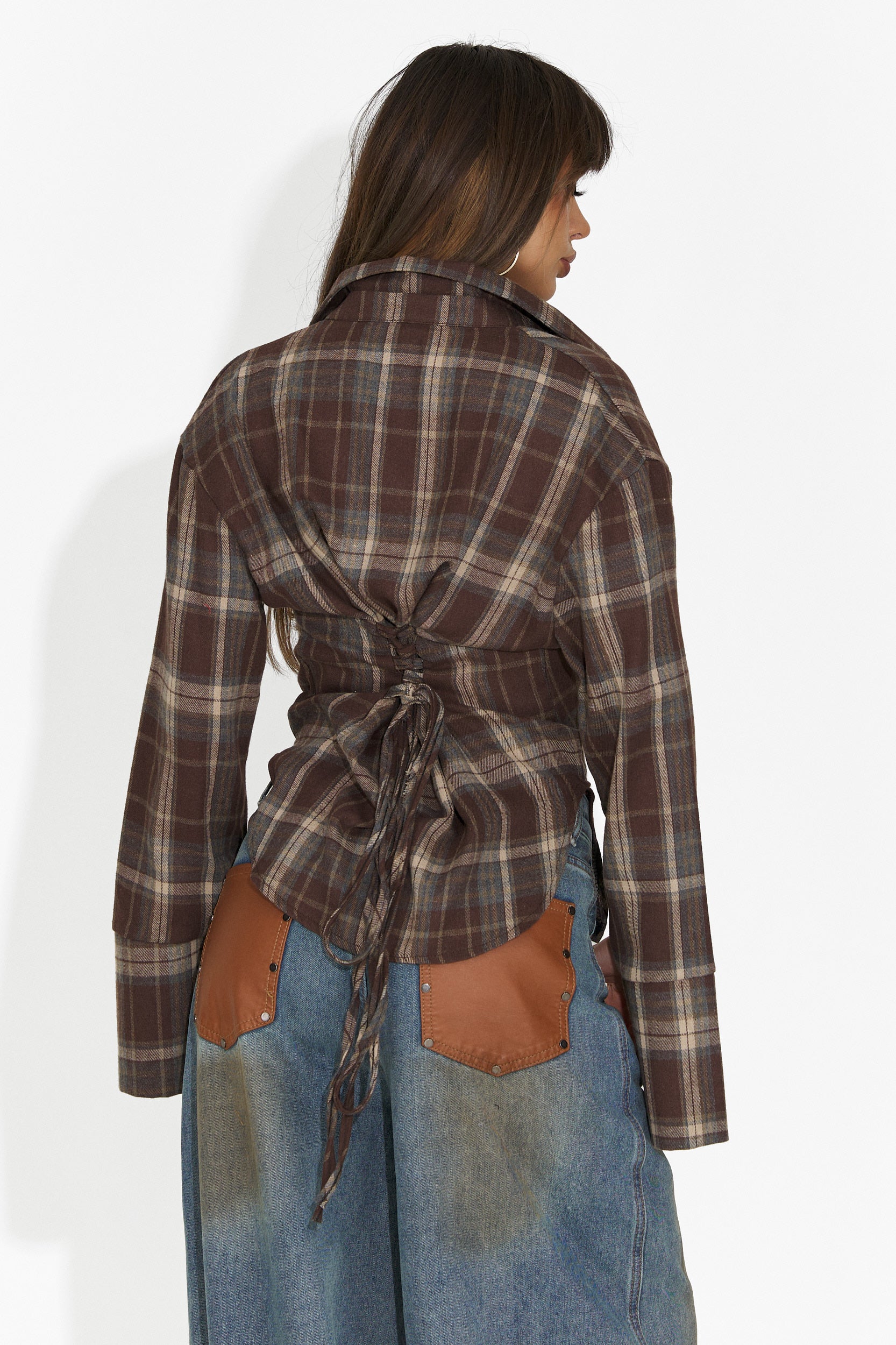 Elegancka Brązowa Koszula Damska Hermione Bogas