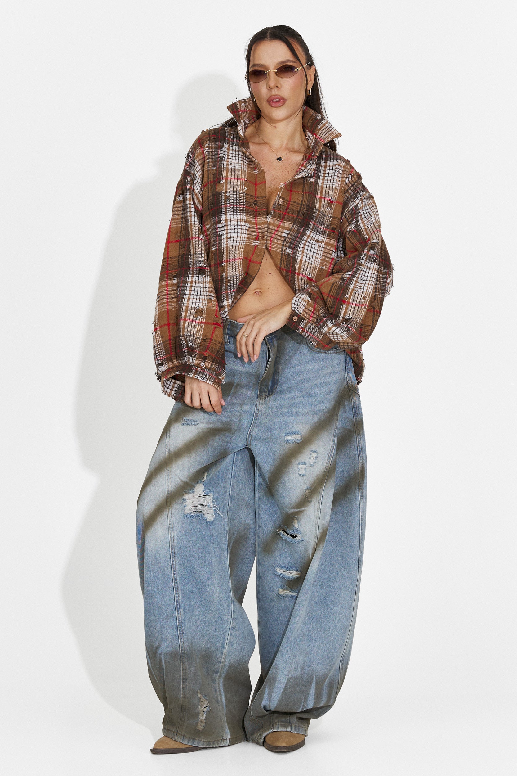Elegancka Brązowa Koszula Damska od Purely Bogas