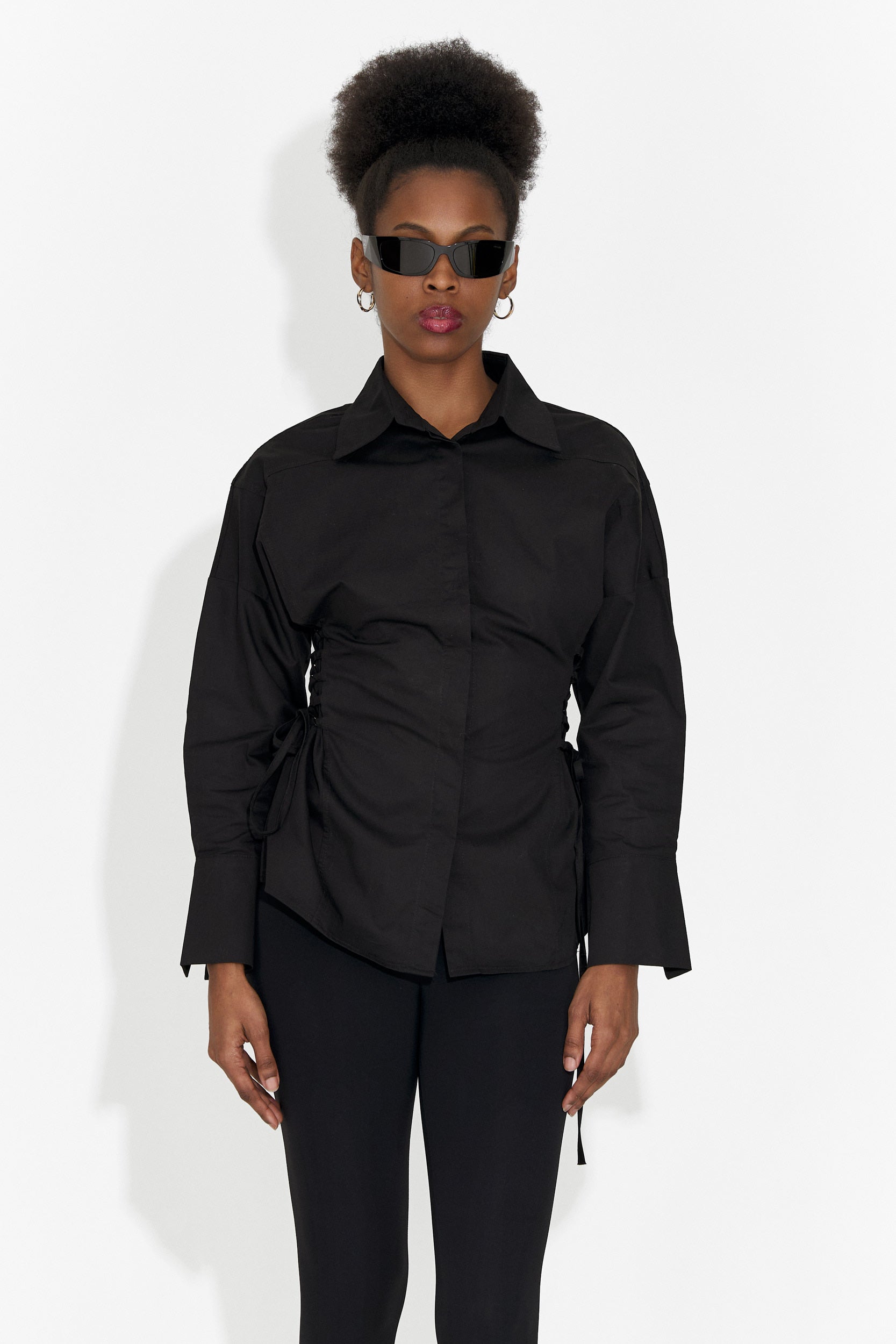 Elegancka Czarna Bluzka Damska Sivelia Bogas