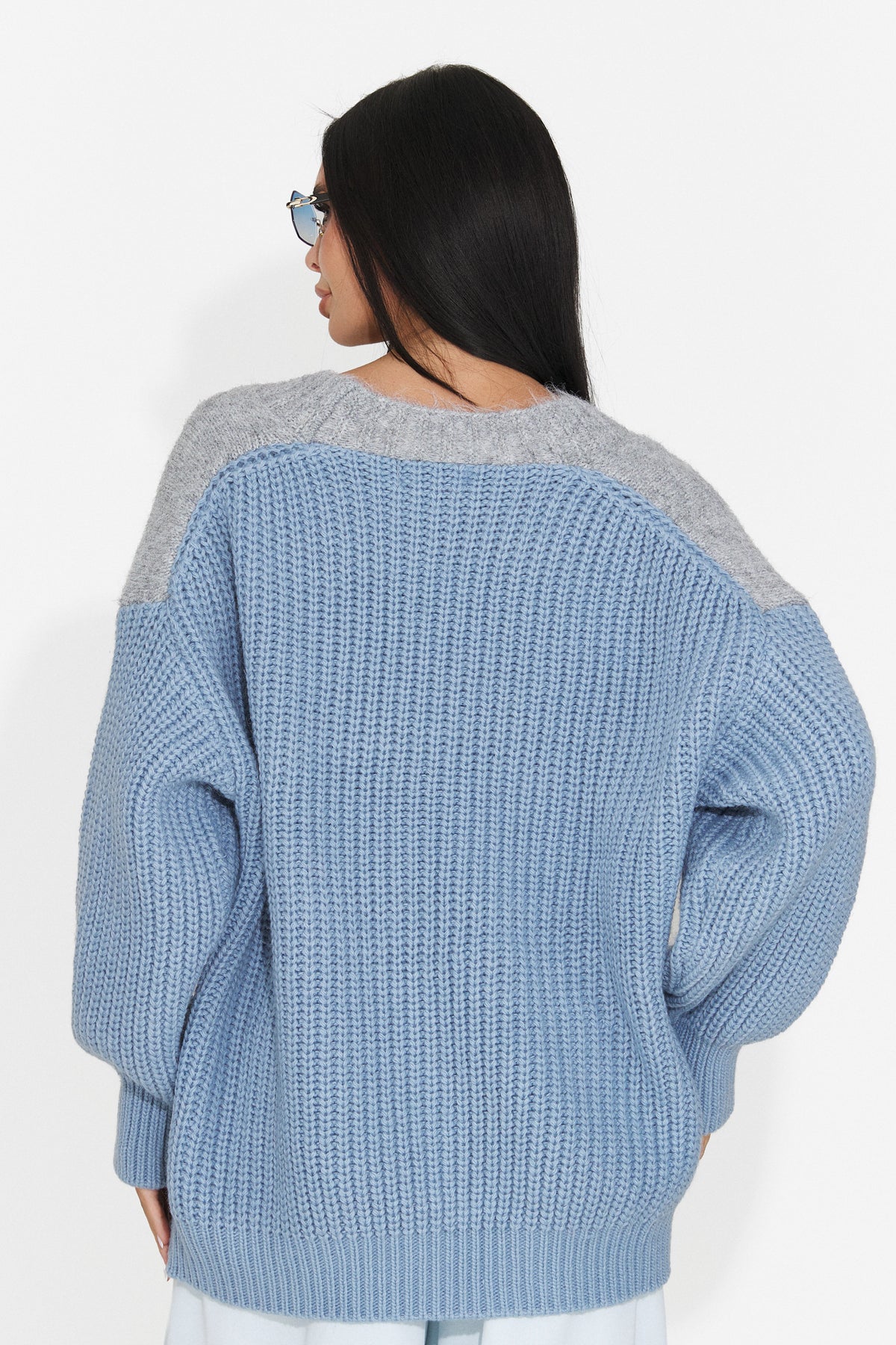 Cardigan casual bleu Lylyra Bogas
