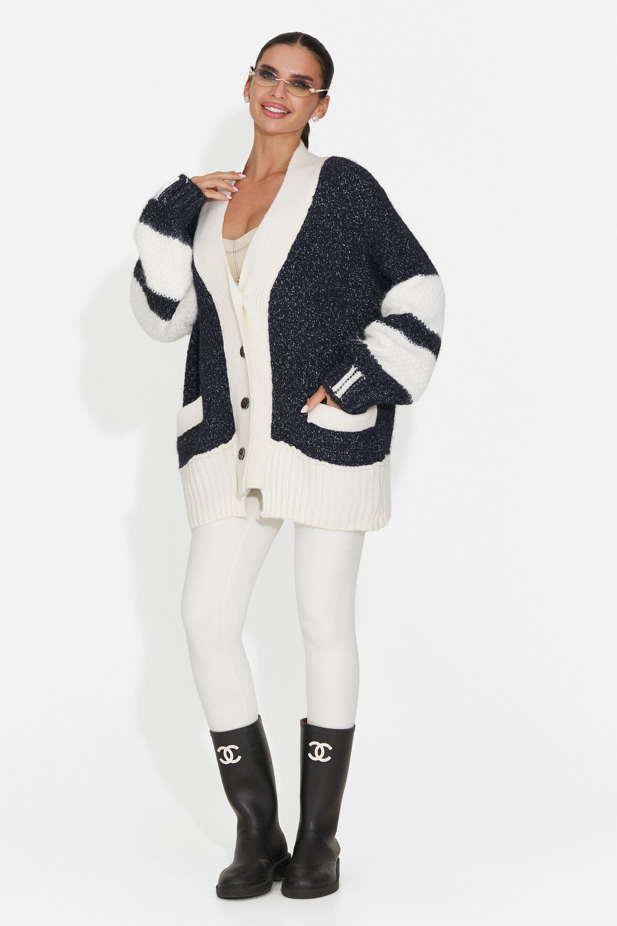 Cardigan casual crem Bloyalia Bogas