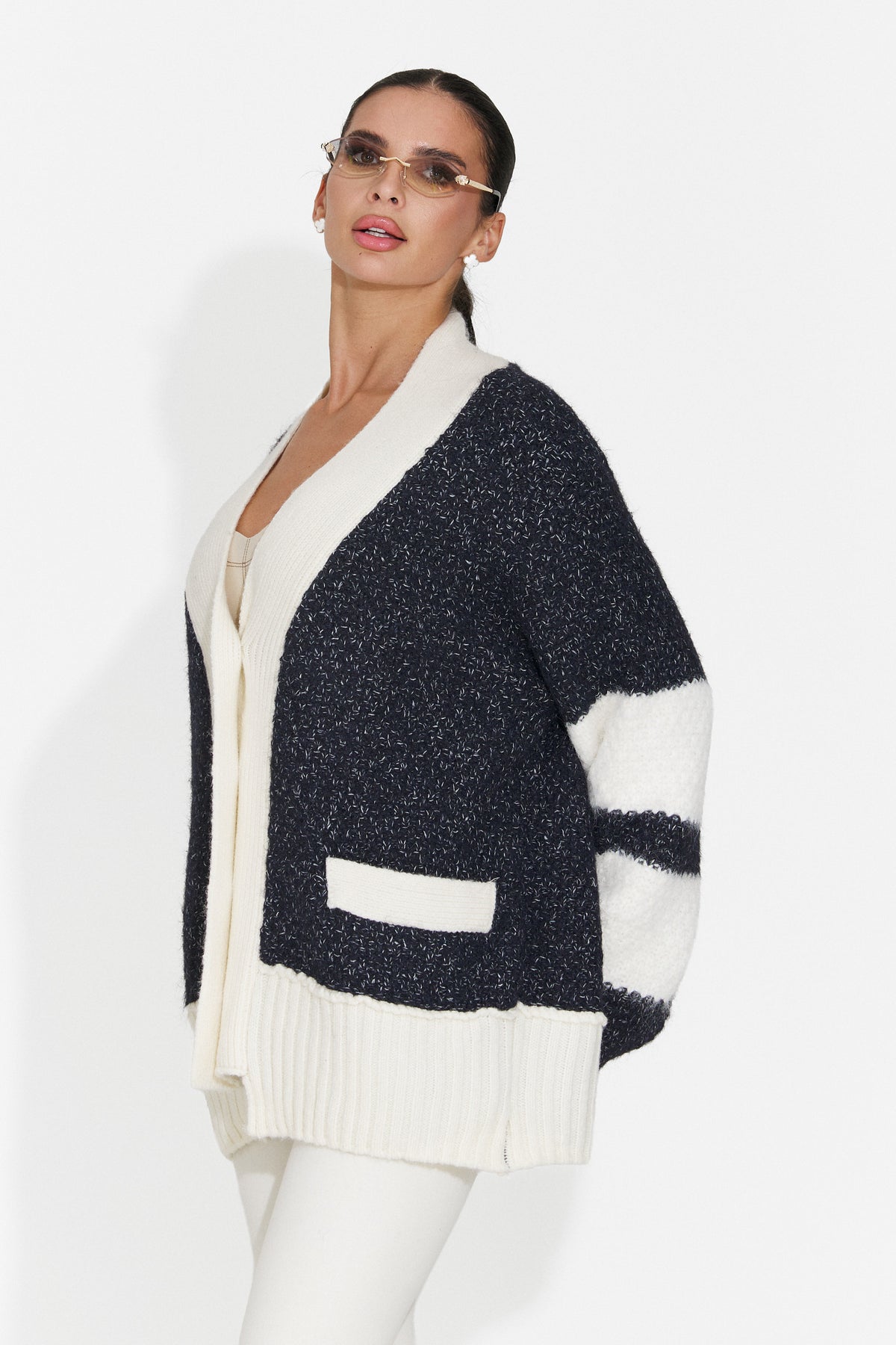 Cardigan casual crem Bloyalia Bogas