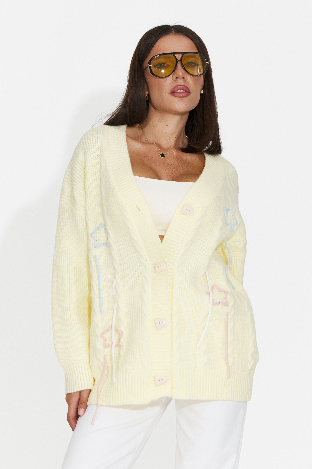 Cardigan casual galben Kemivaora Bogas