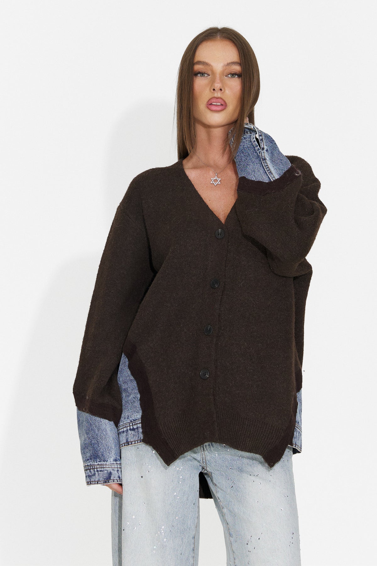 Cardigan casual maro Hinovieza Bogas