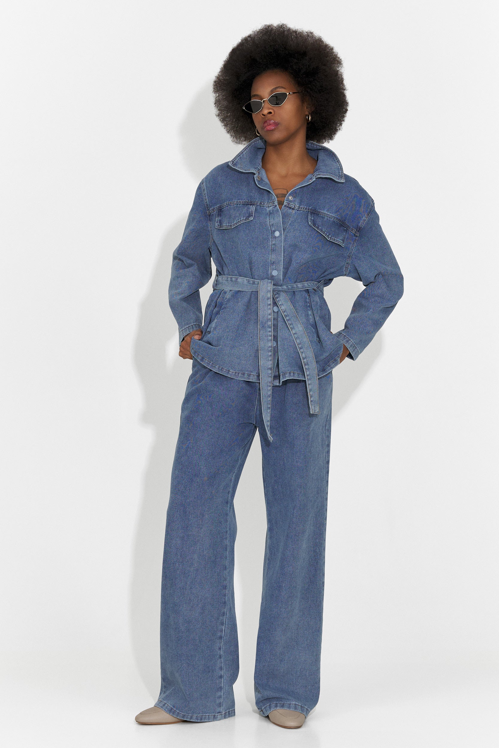 Nieformalny Niebieski Garnitur Damski Isabele Bogas