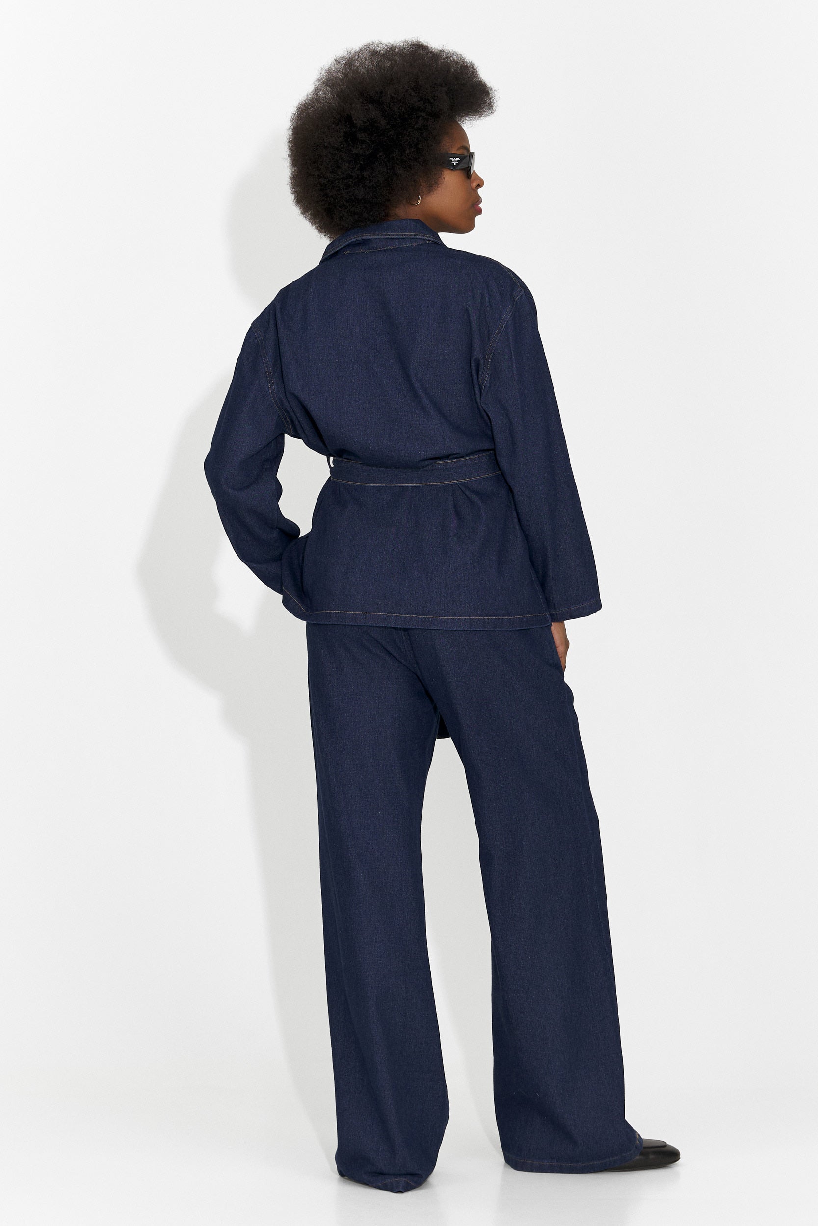 Granatowy, codzienny garnitur dla kobiet Isabele Bogas