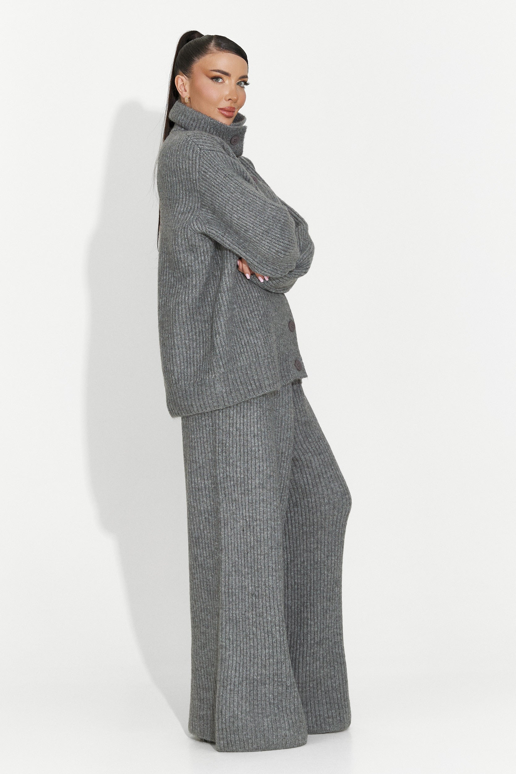 Codzienny Szary Garnitur Damski Verlia Bogas