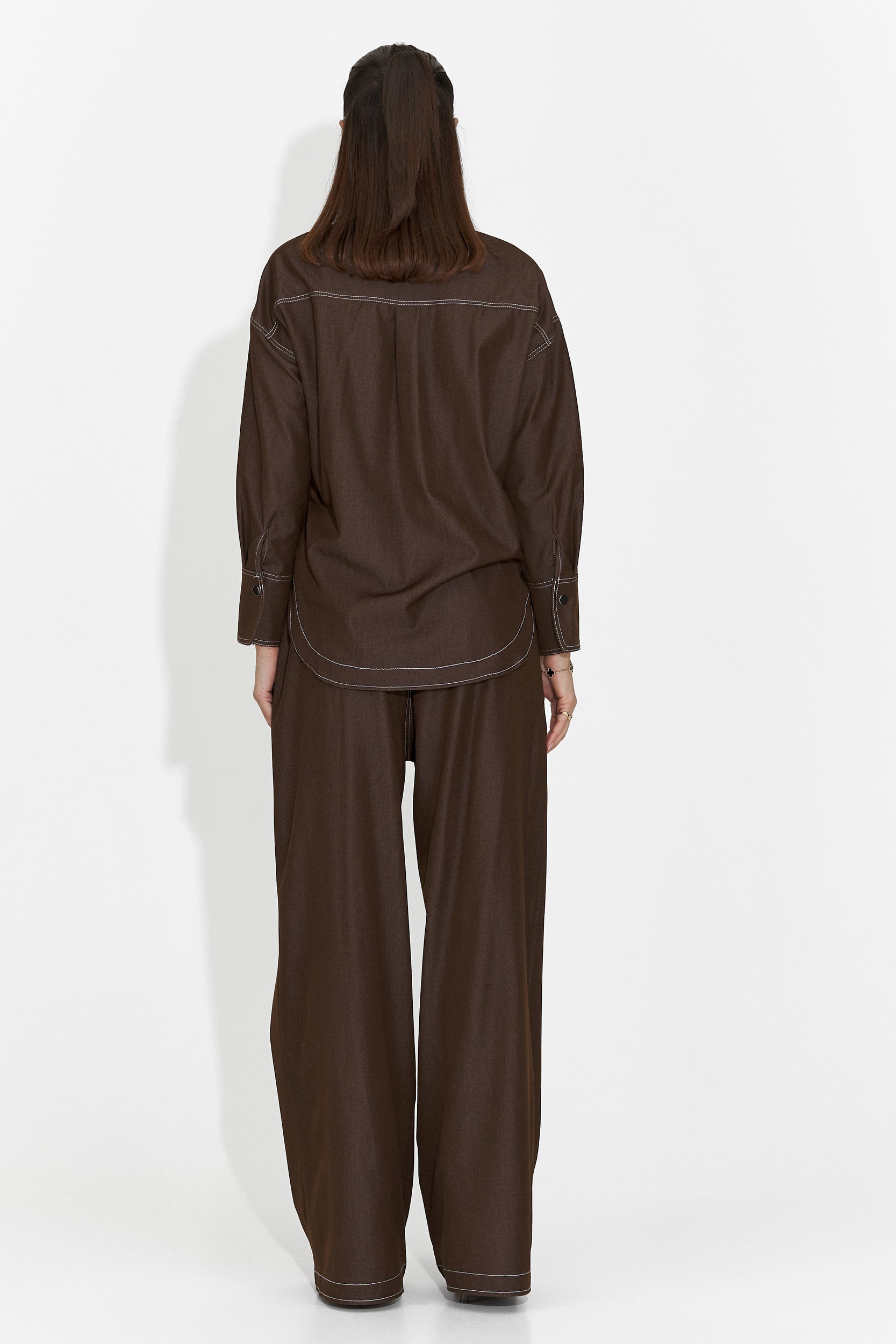 Elisio Bogas Nieformalny Brązowy Garnitur Damski