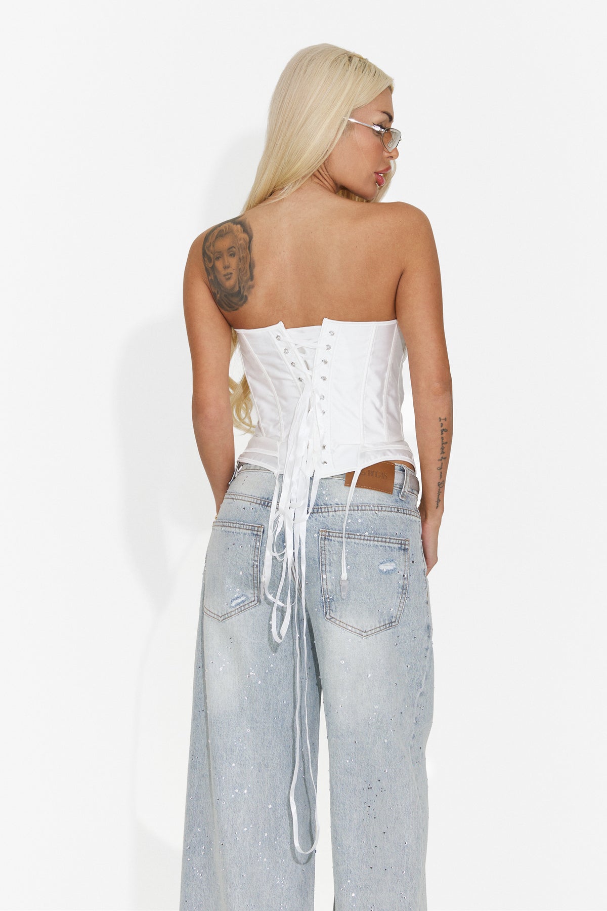 Corset elegant alb Selileniva Bogas