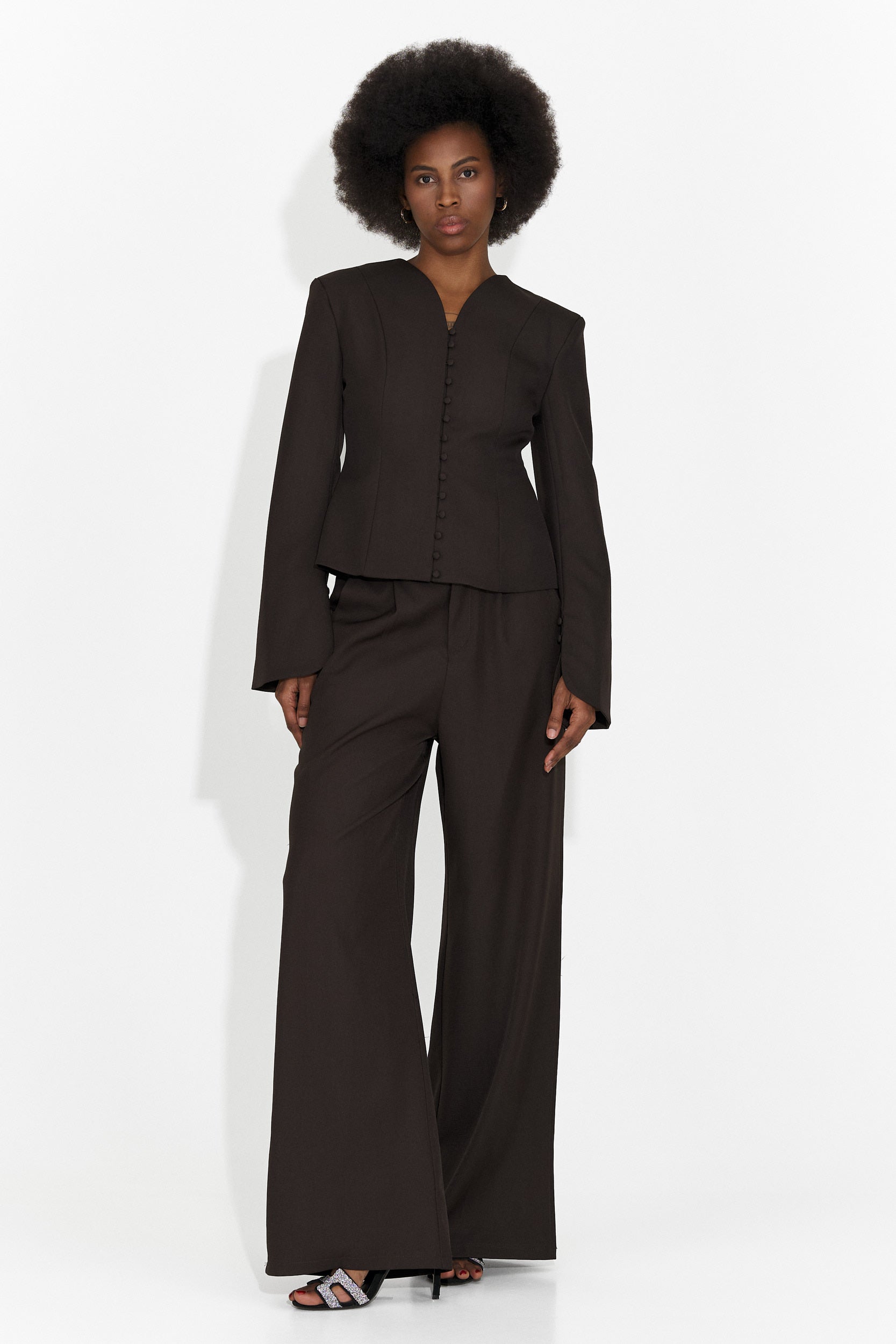 Elegancki Czarny Garnitur z Spodniami Jayne Bogas