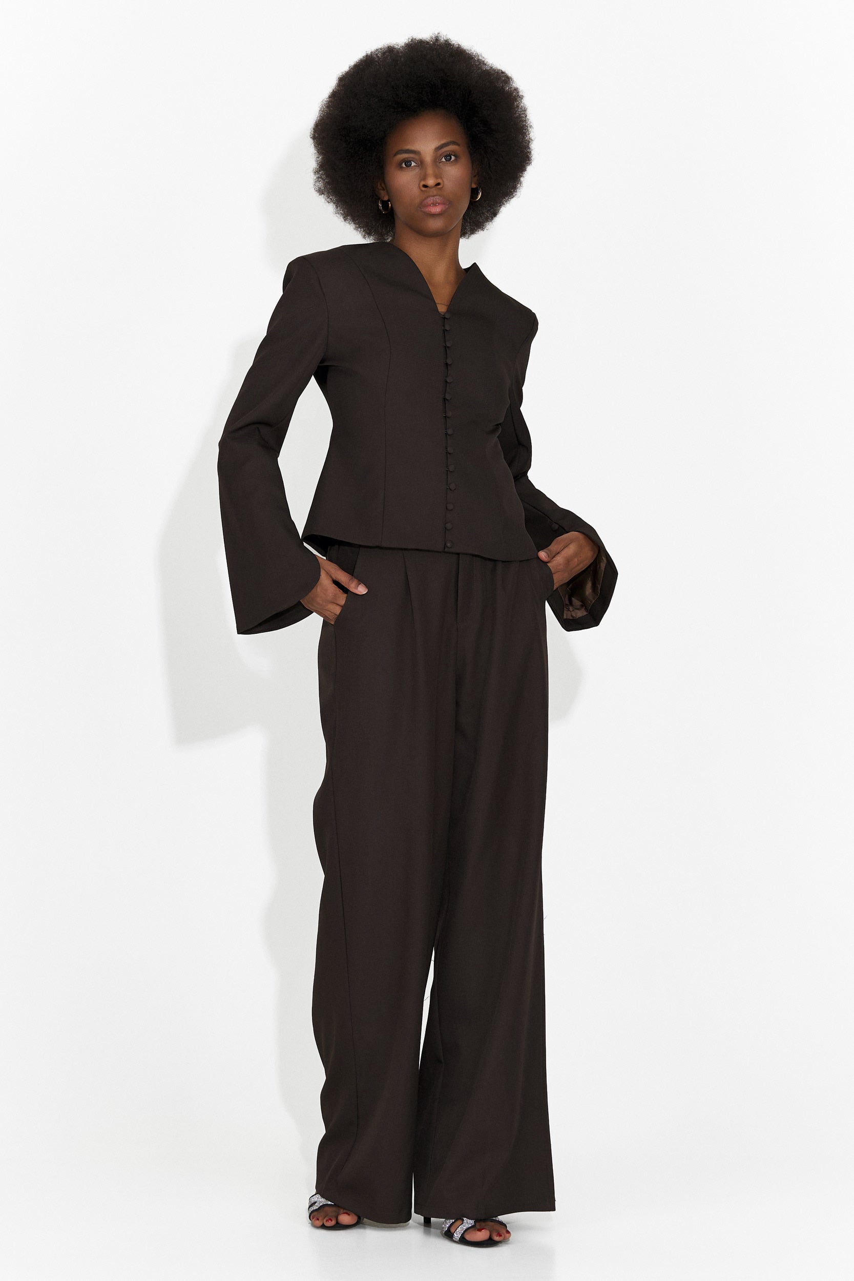 Elegancki Czarny Garnitur z Spodniami Jayne Bogas