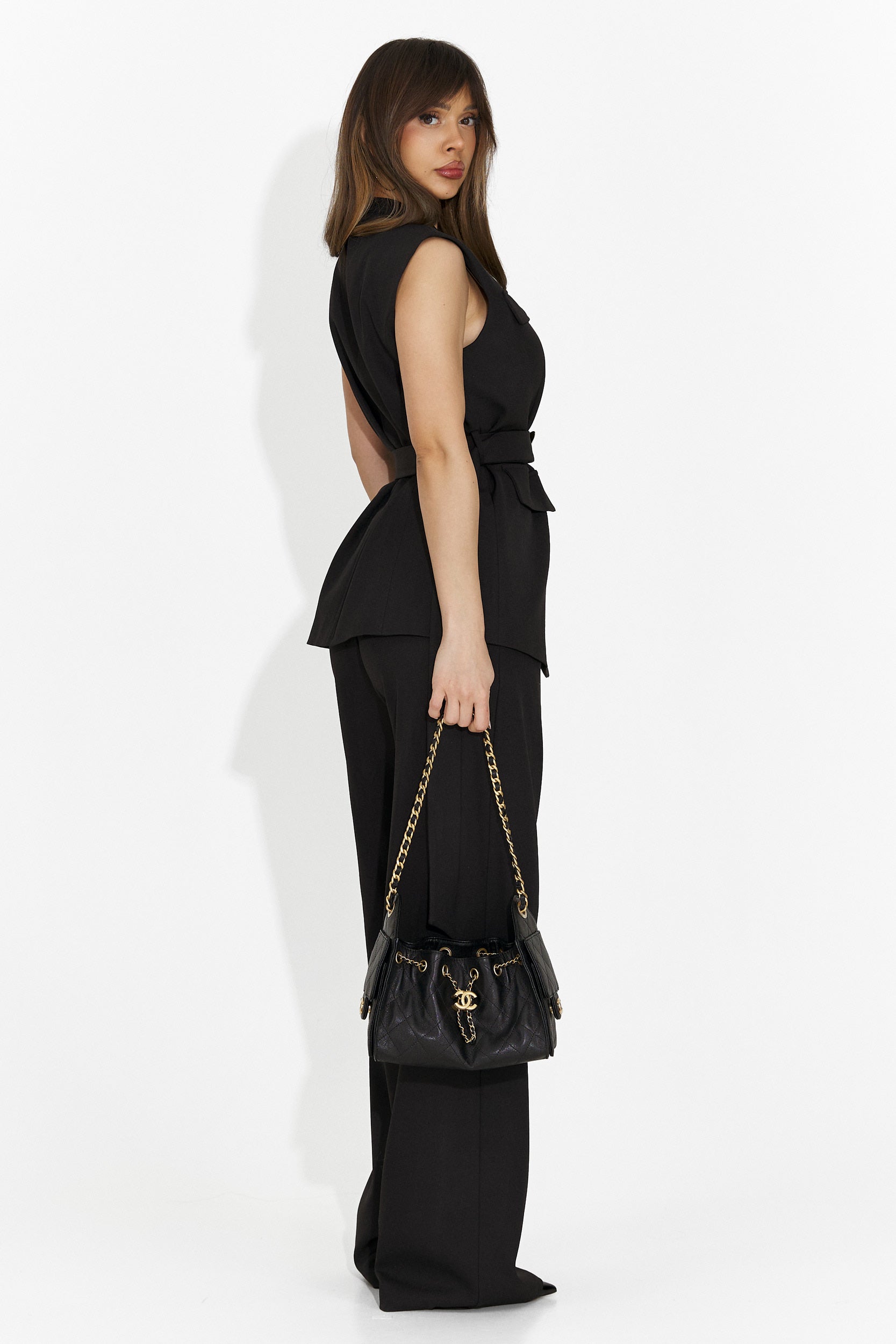 Kamizelka damski garnitur Lafora Bogas + czarne spodnie