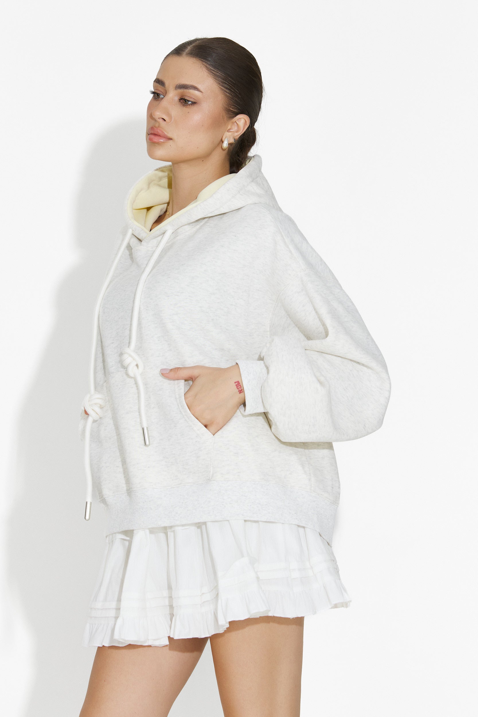 Luźna Biała Spódnica dla Pań od Sinoma Bogas