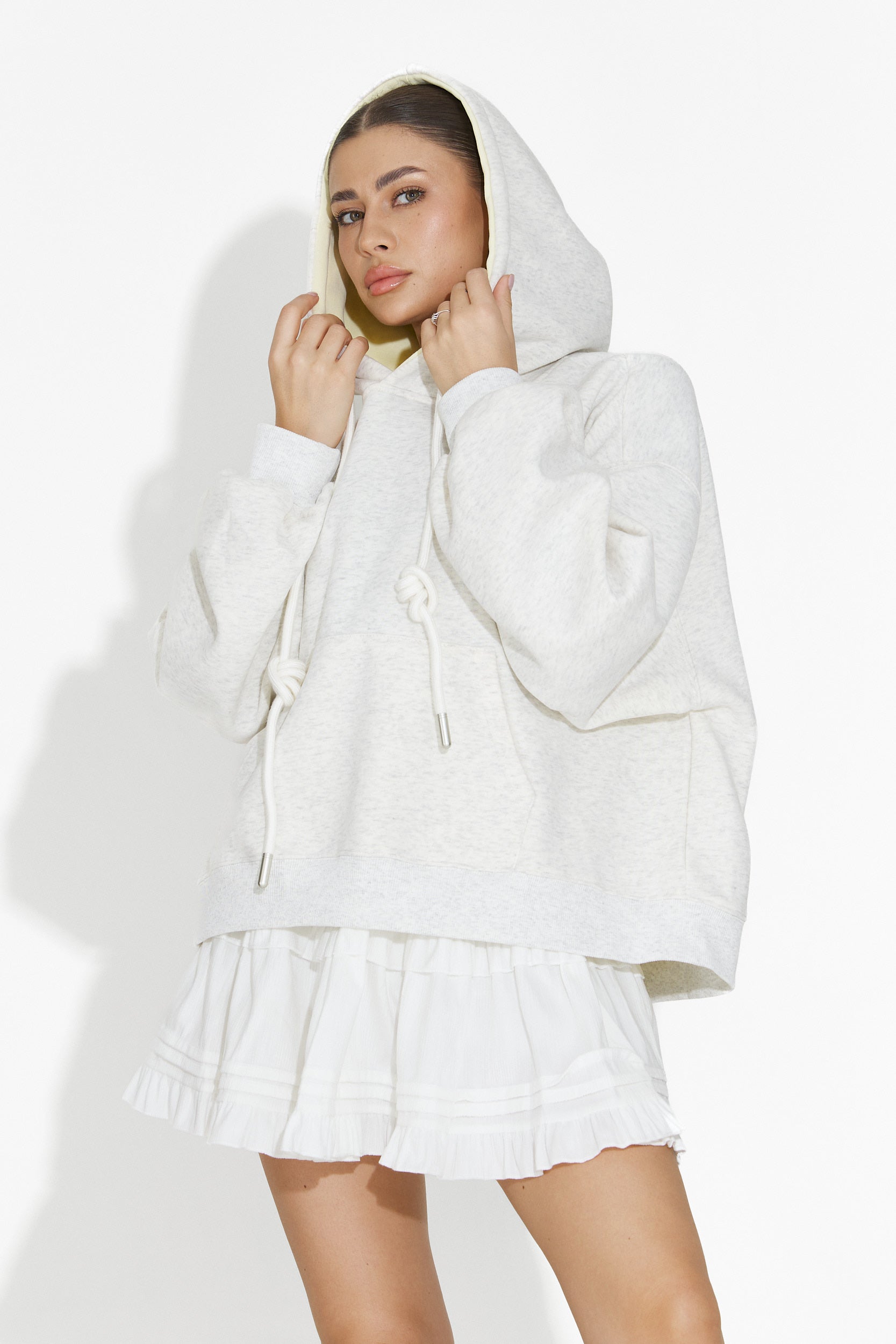 Luźna Biała Spódnica dla Pań od Sinoma Bogas