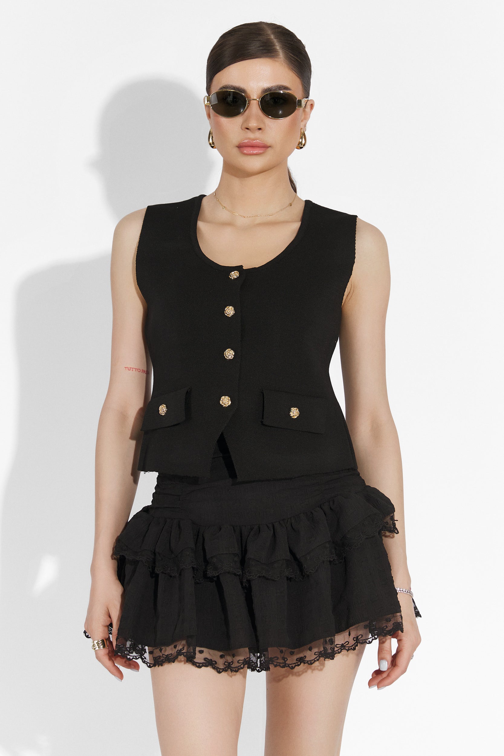 Czarna casualowa spódnica damska Alarcon Bogas