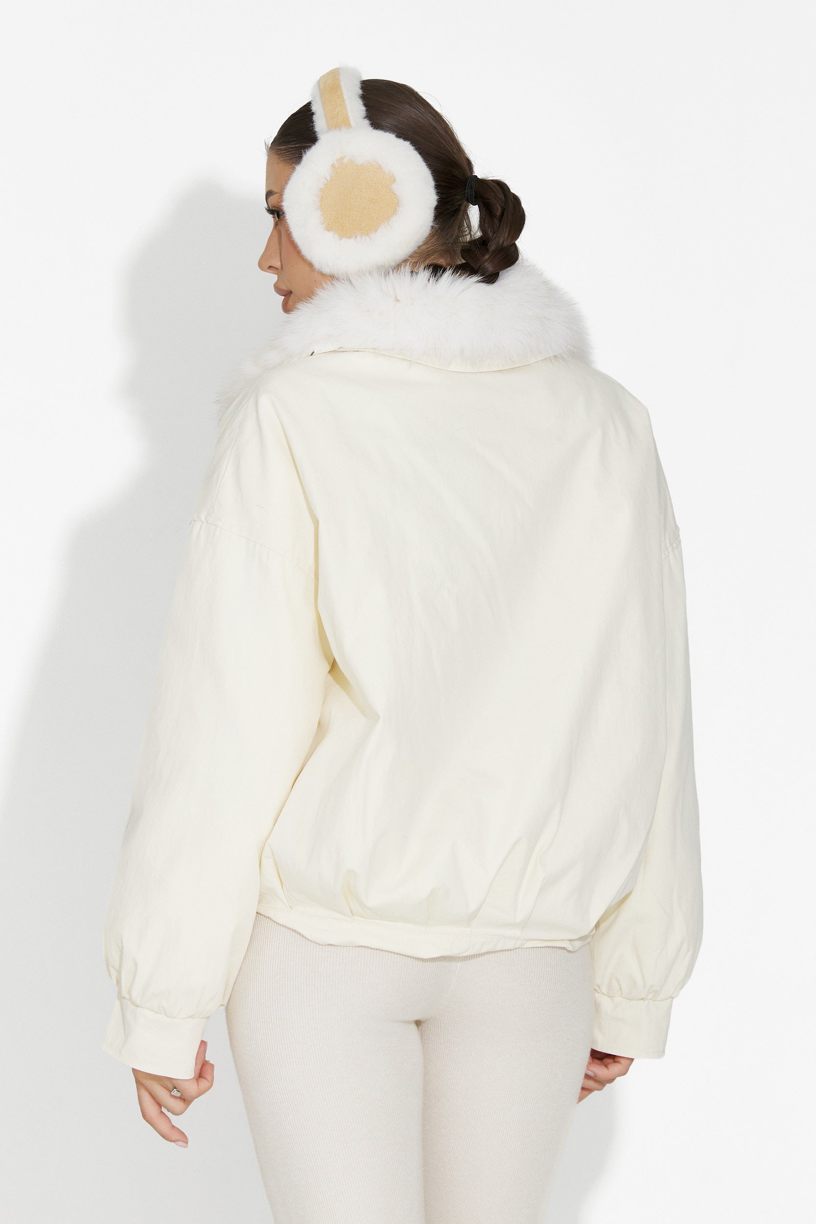 Eriora Bogas Casualna Beżowa Kurtka Damska