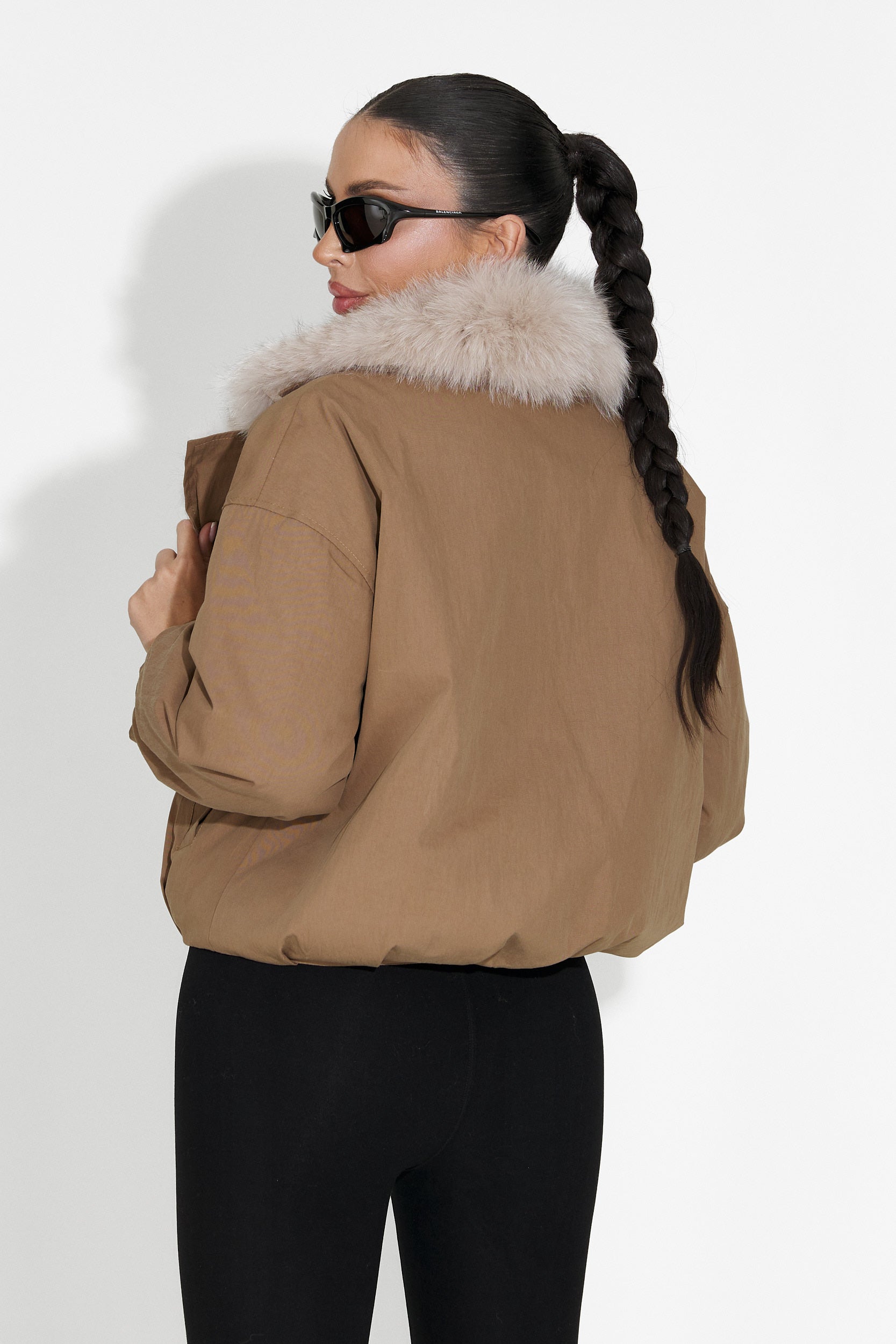 Eriora Bogas Casualna Brązowa Kurtka Damska