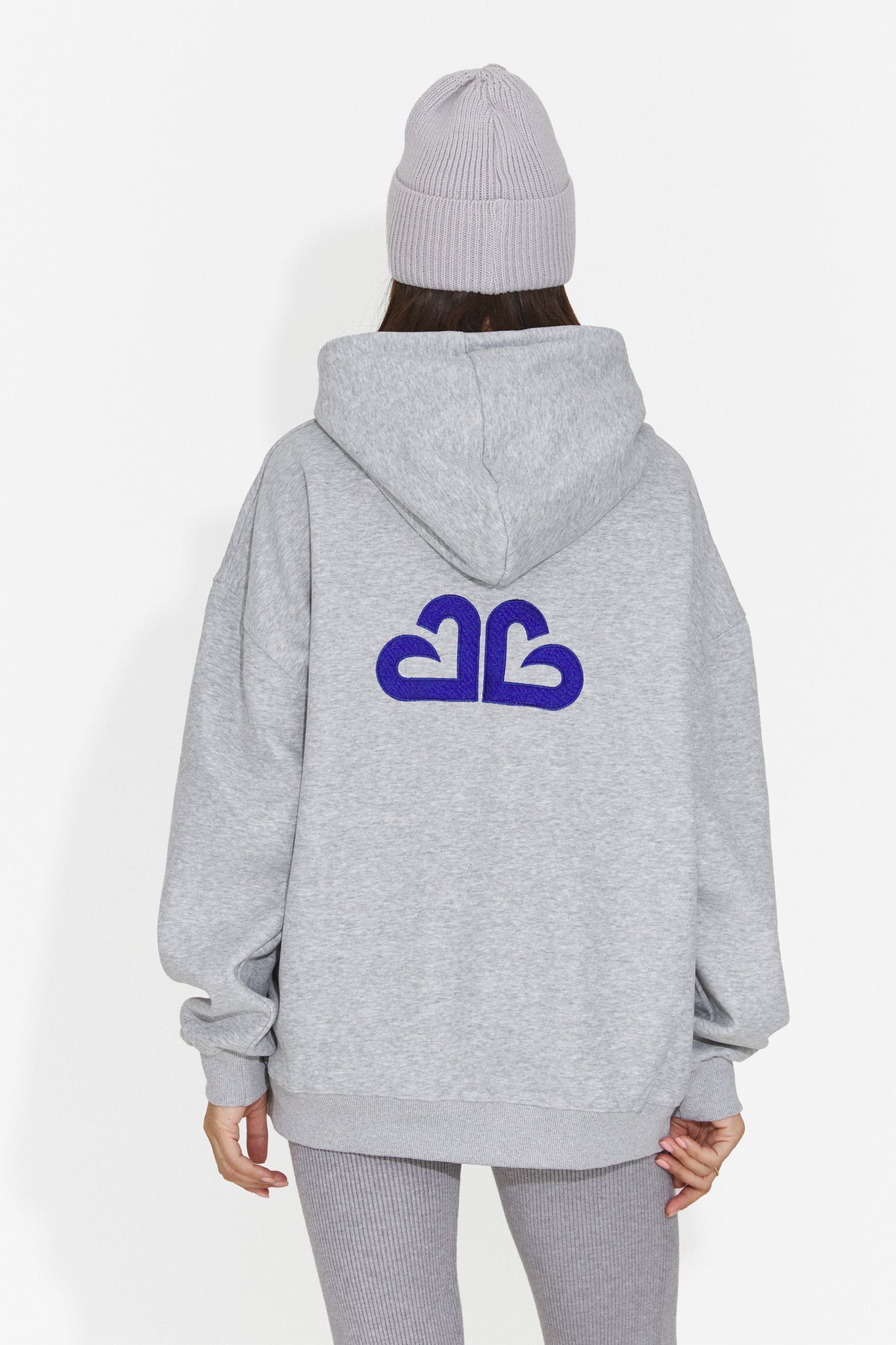 Hanorac casual gri Valotdiva Bogas