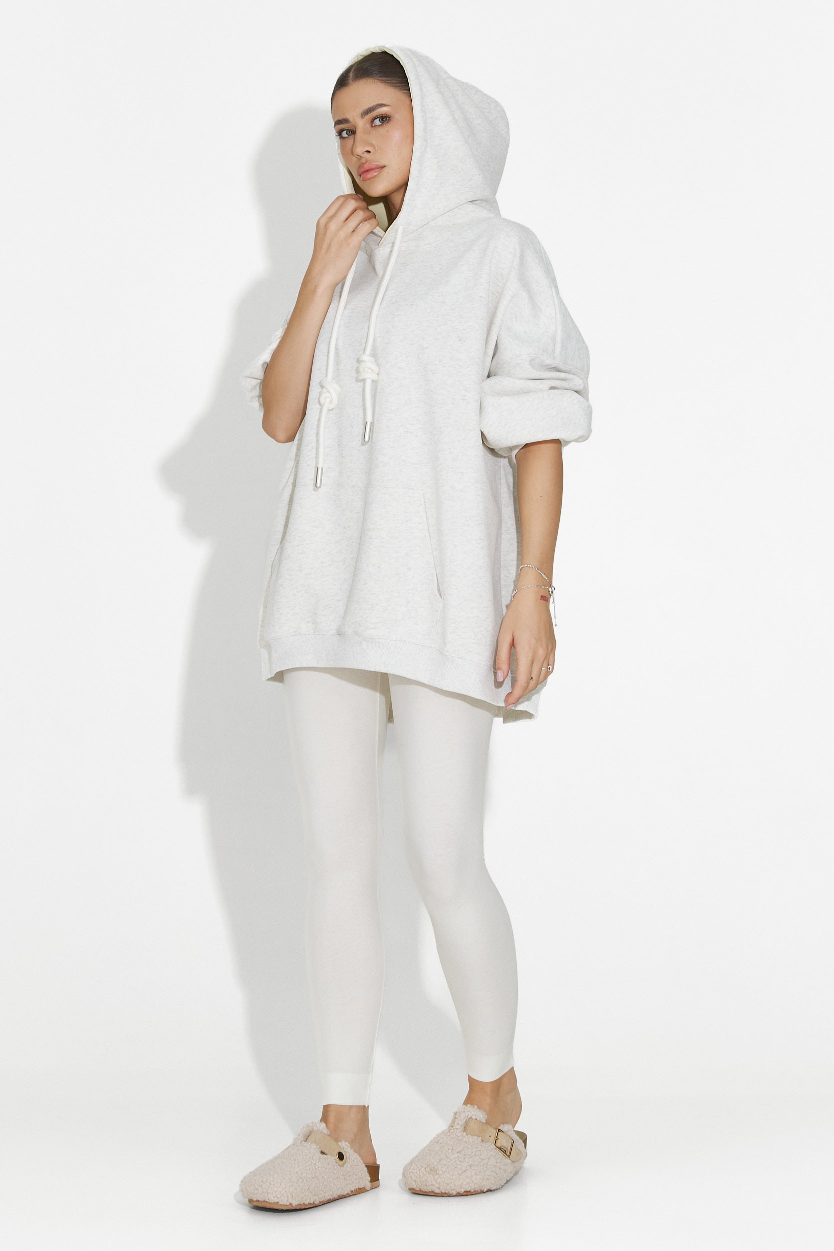 Noblesa Bogas Sweter z Kapturem dla Pań w Kolorze Szarym