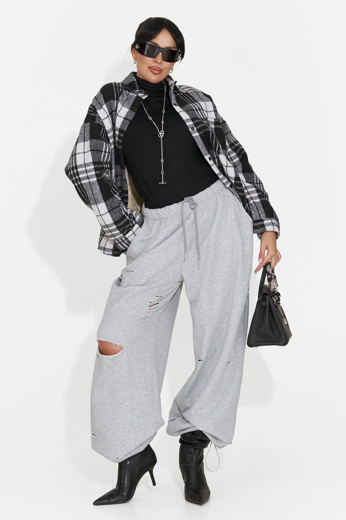 Helanca casual neagra Grunliza Bogas