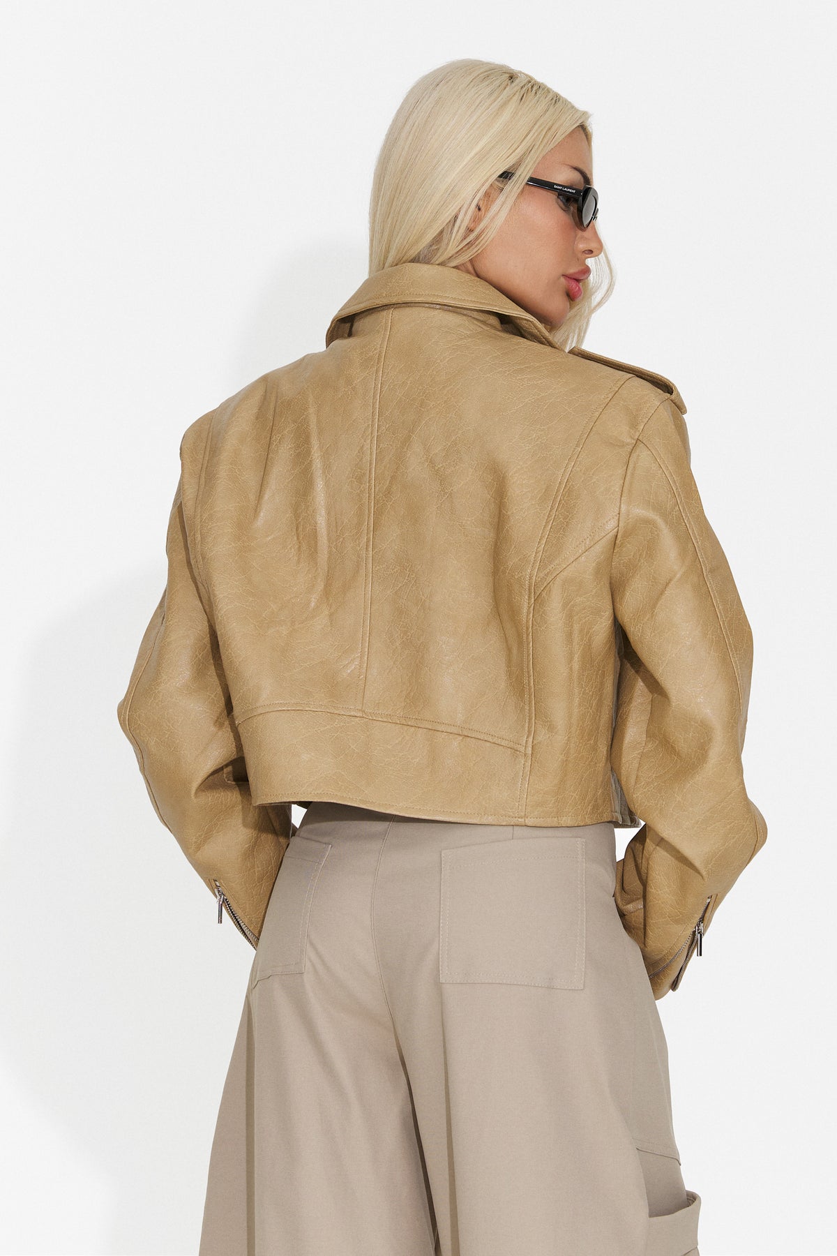 Jacheta casual bej Glimyra Bogas