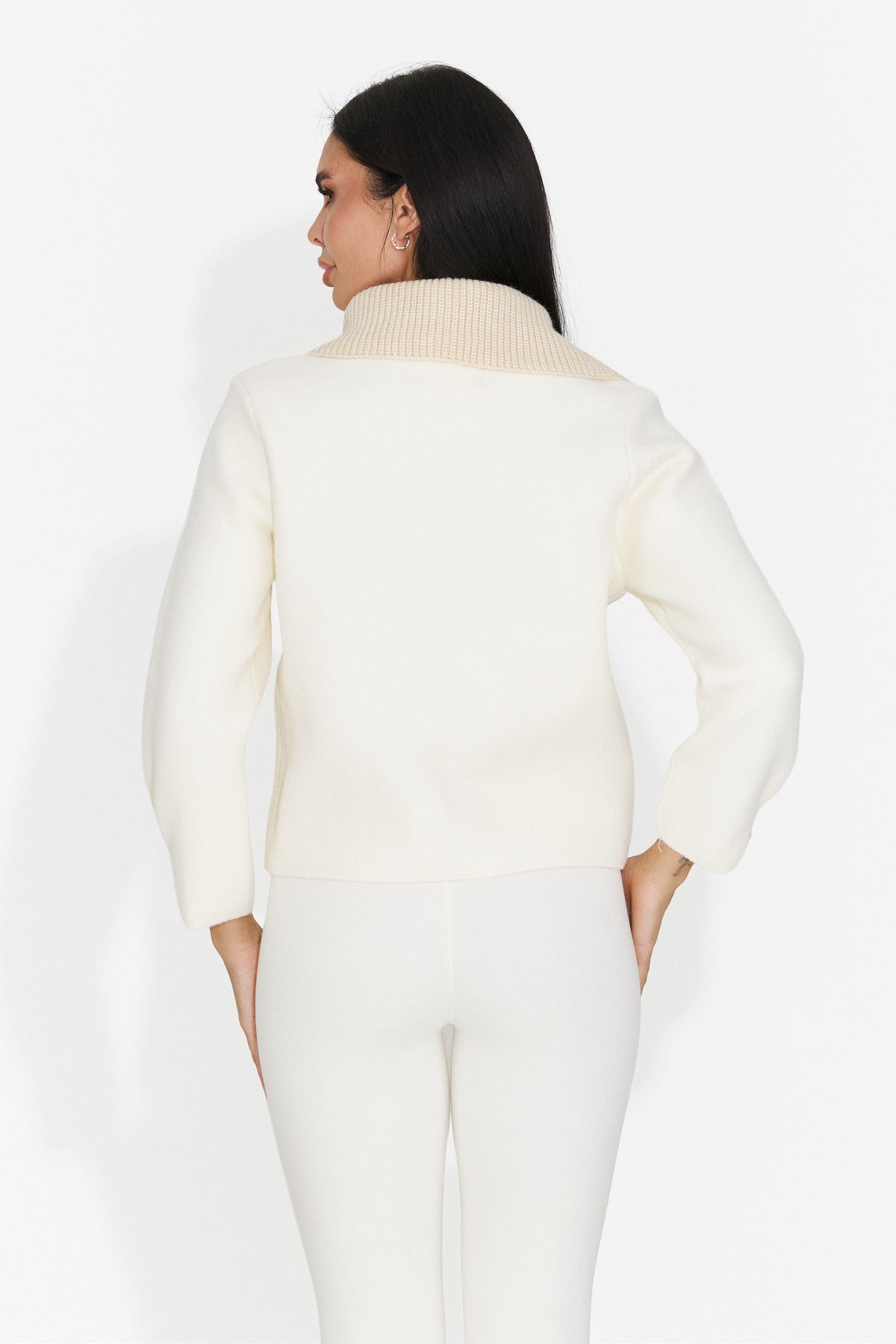 Jacheta casual crem Vavityra Bogas