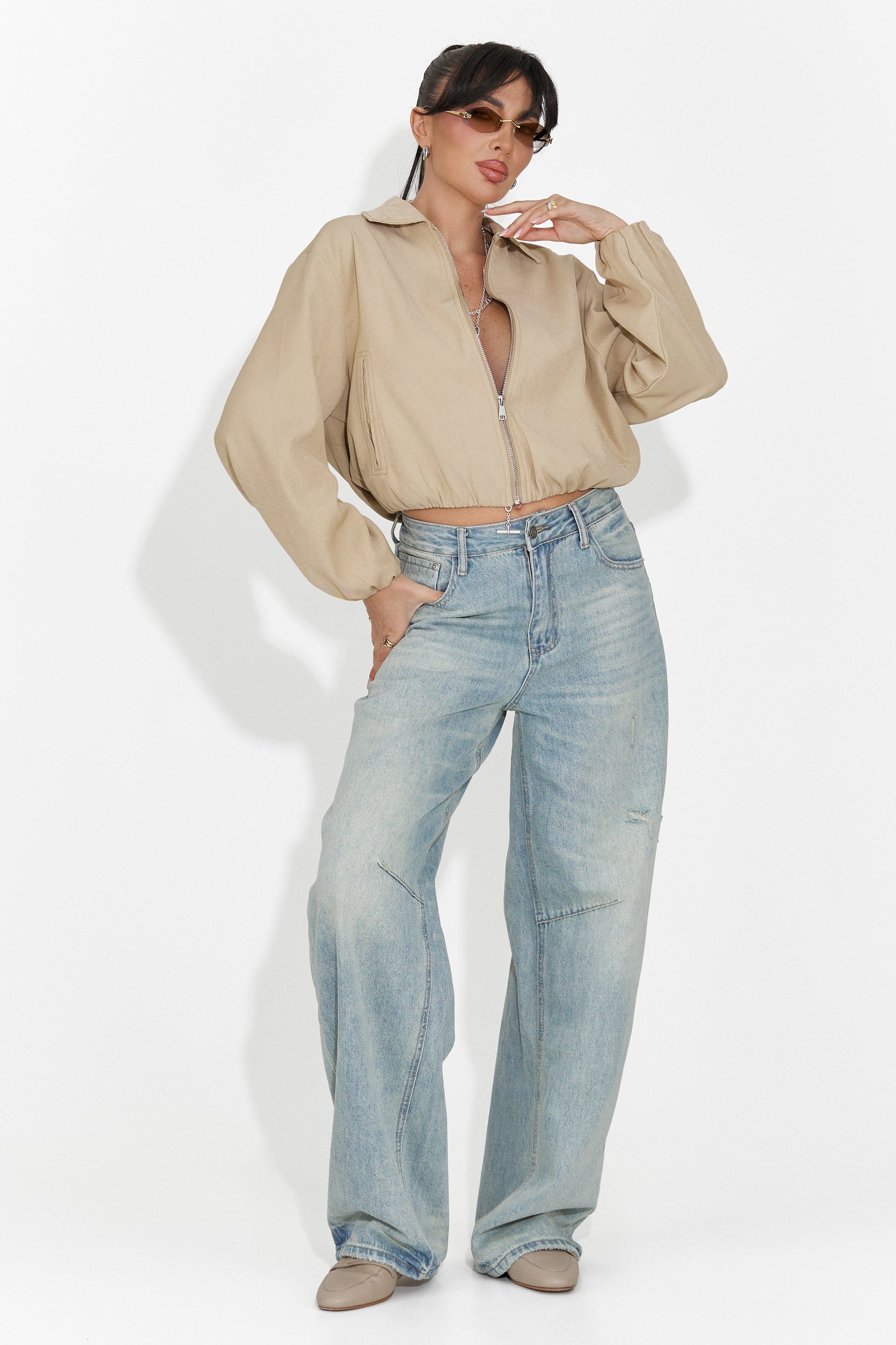 Giona Bogas Beżowa Damska Kurtka Casual