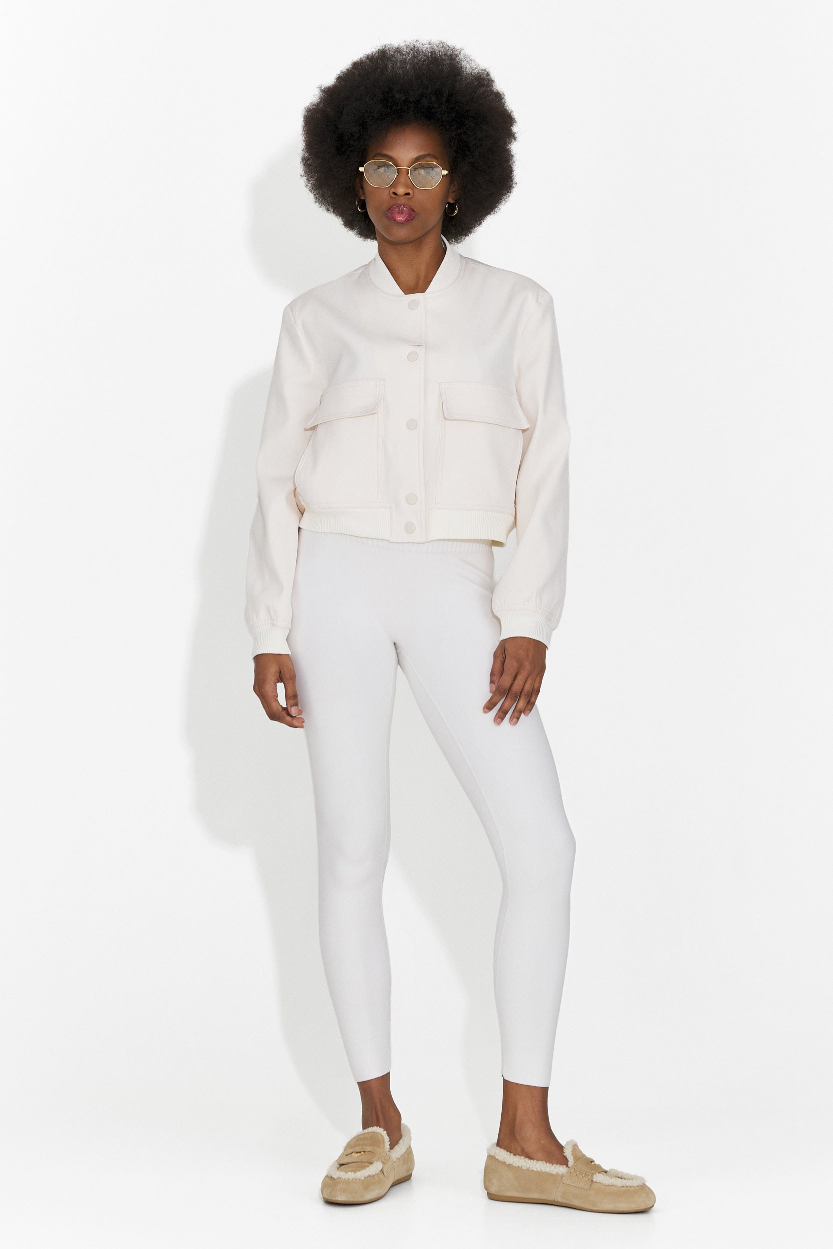 Cataleia Bogas Casualowy Kremowy Damski Kurtka